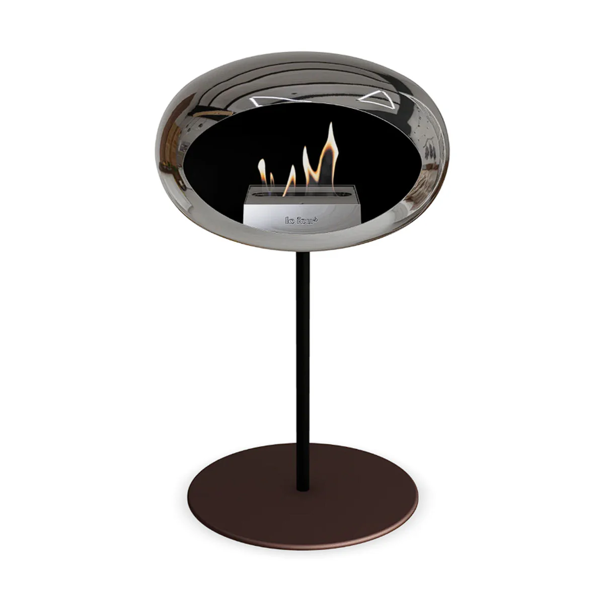 Le Feu Ground Steel Low - Chromed Silver - 25mm Pole Width - Image 10
