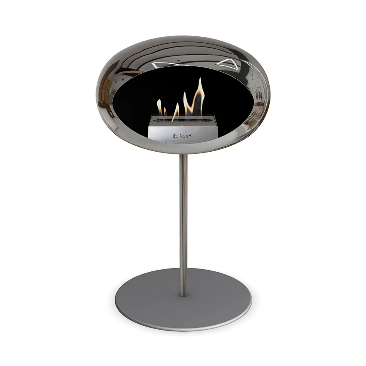 Le Feu Ground Steel Low - Chromed Silver - 25mm Pole Width - Image 6