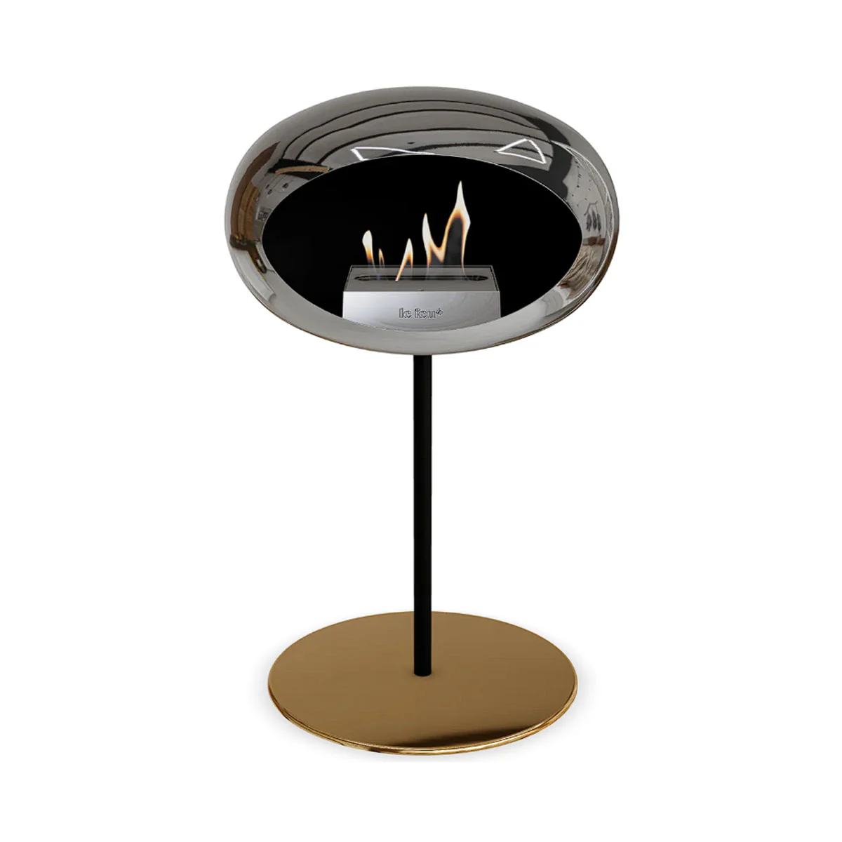 Le Feu Ground Steel Low - Chromed Silver - 25mm Pole Width - Image 8