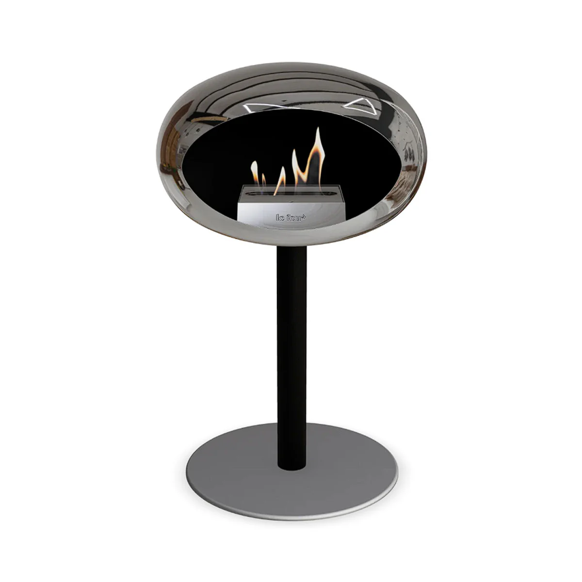 Le Feu Ground Steel Low - Chromed Silver - 60mm Pole Width - Image 11