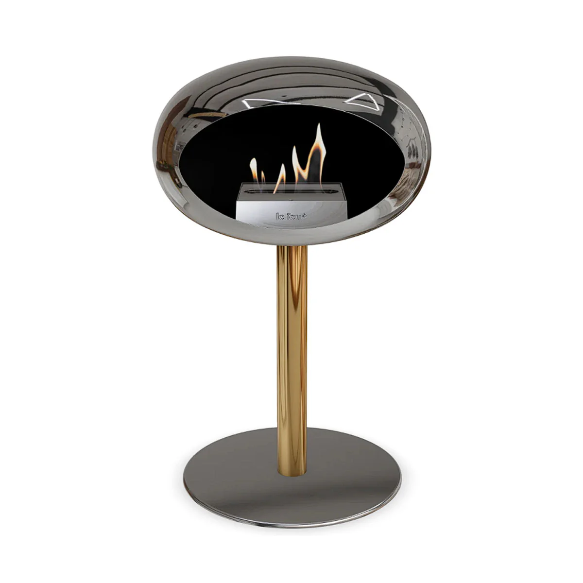 Le Feu Ground Steel Low - Chromed Silver - 60mm Pole Width - Image 12