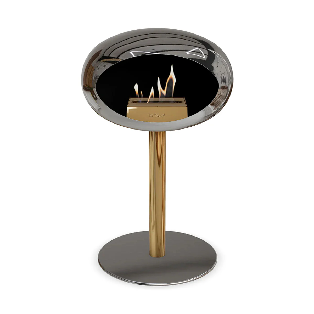 Le Feu Ground Steel Low - Chromed Silver - 60mm Pole Width - Image 13