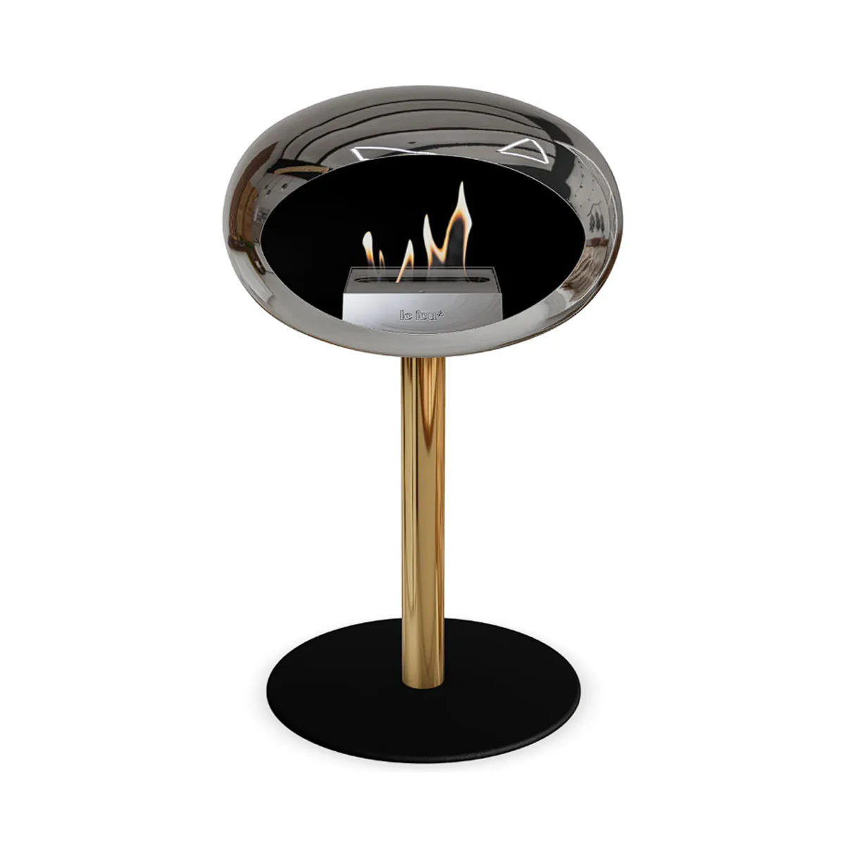 Le Feu Ground Steel Low - Chromed Silver - 60mm Pole Width - Image 14