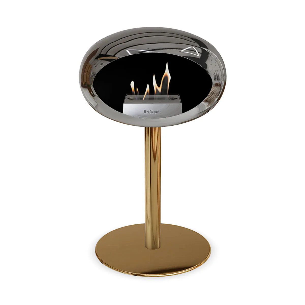 Le Feu Ground Steel Low - Chromed Silver - 60mm Pole Width - Image 3