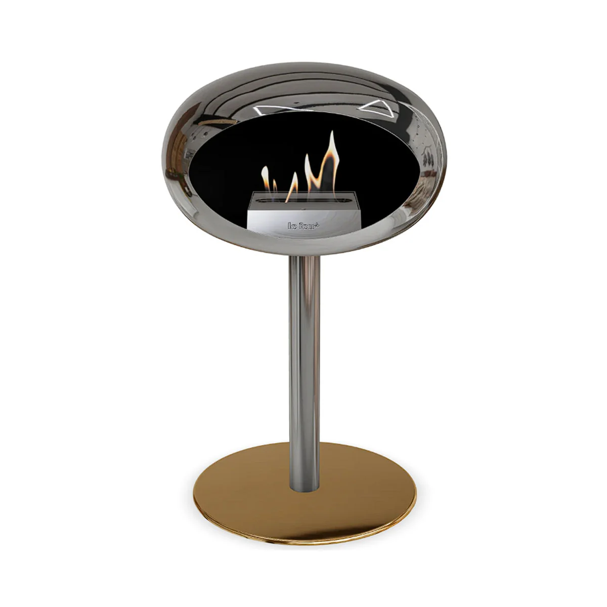 Le Feu Ground Steel Low - Chromed Silver - 60mm Pole Width - Image 4