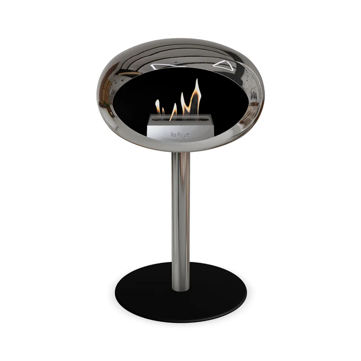 Le Feu Ground Steel Low - Chromed Silver - 60mm Pole Width - Image 5