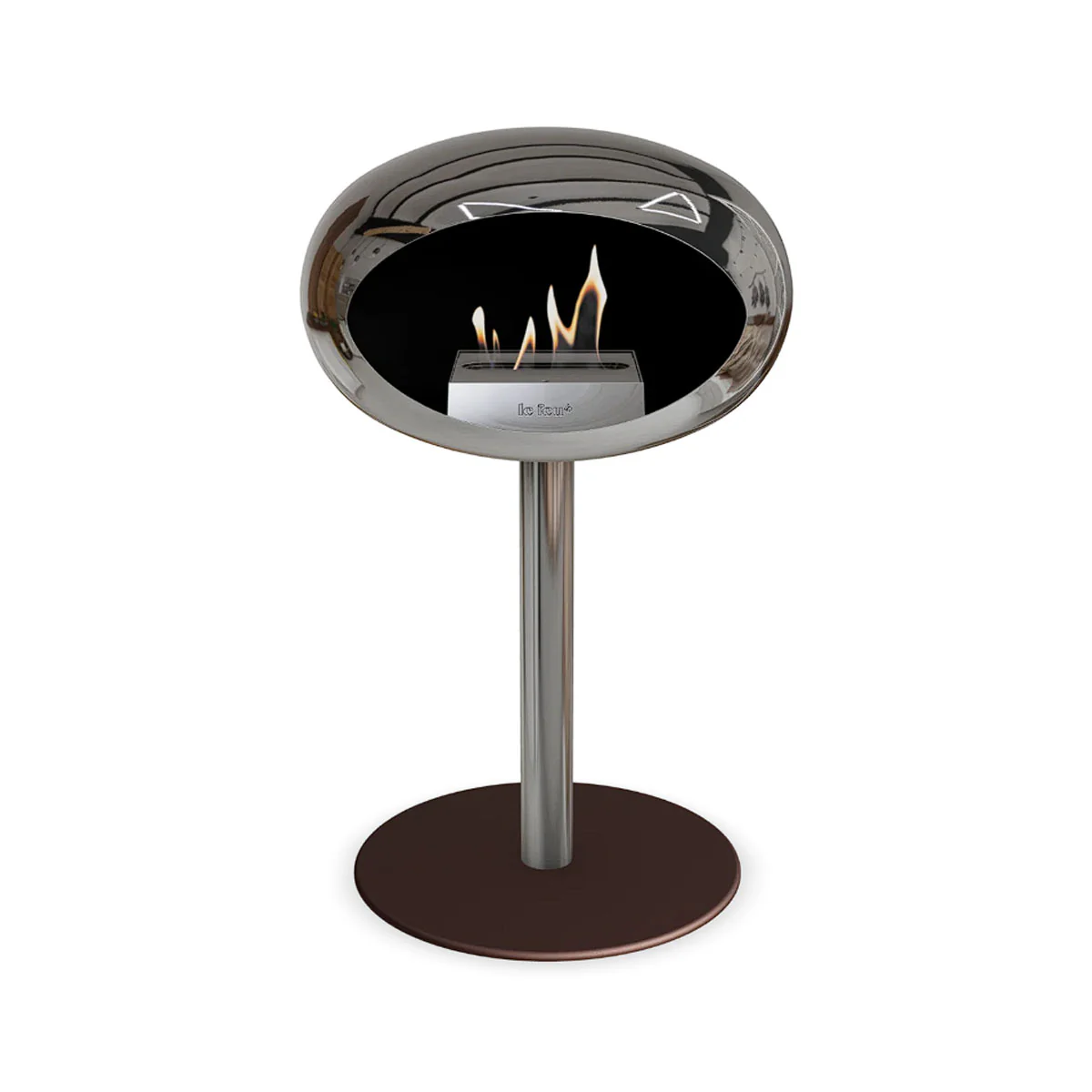 Le Feu Ground Steel Low - Chromed Silver - 60mm Pole Width - Image 6