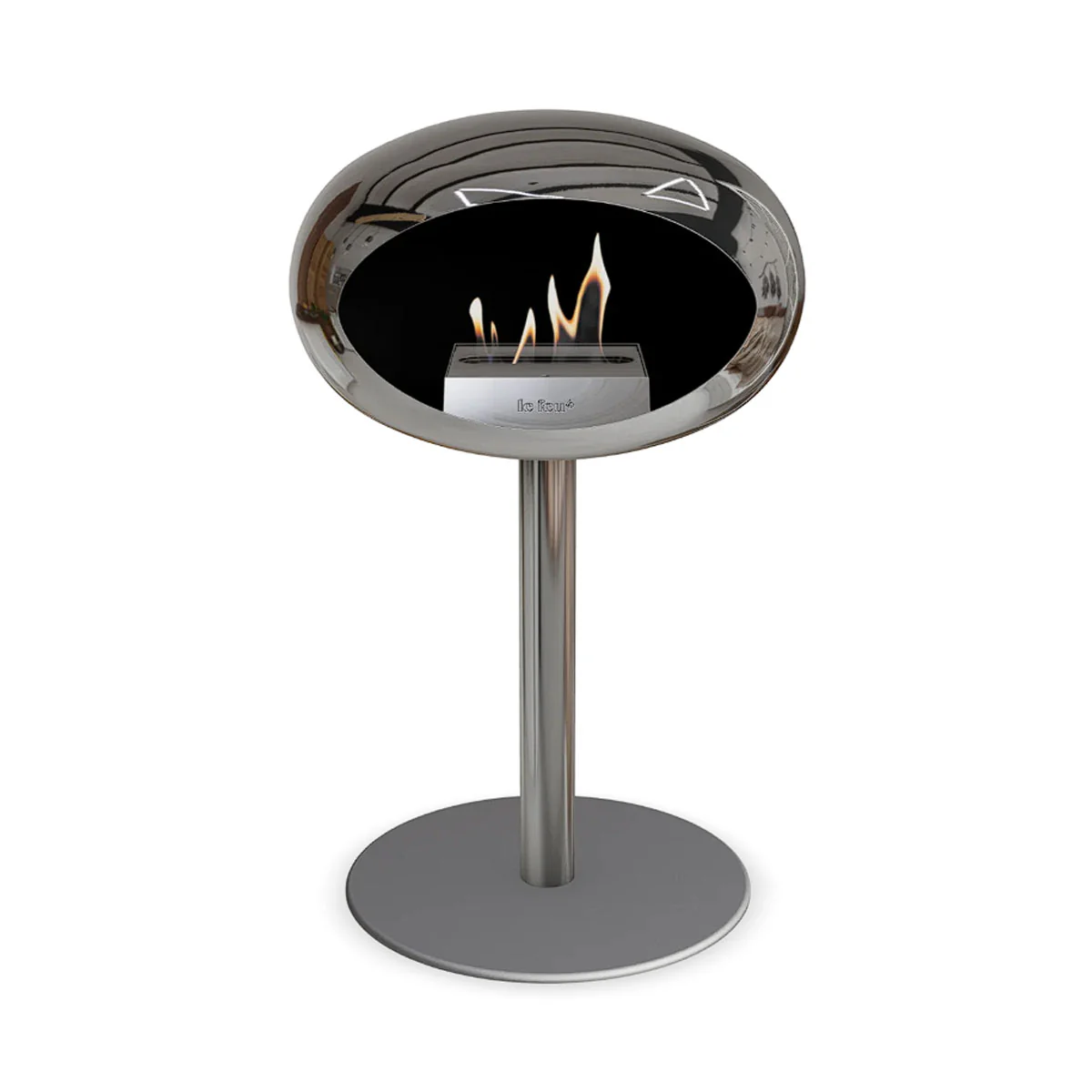 Le Feu Ground Steel Low - Chromed Silver - 60mm Pole Width - Image 7