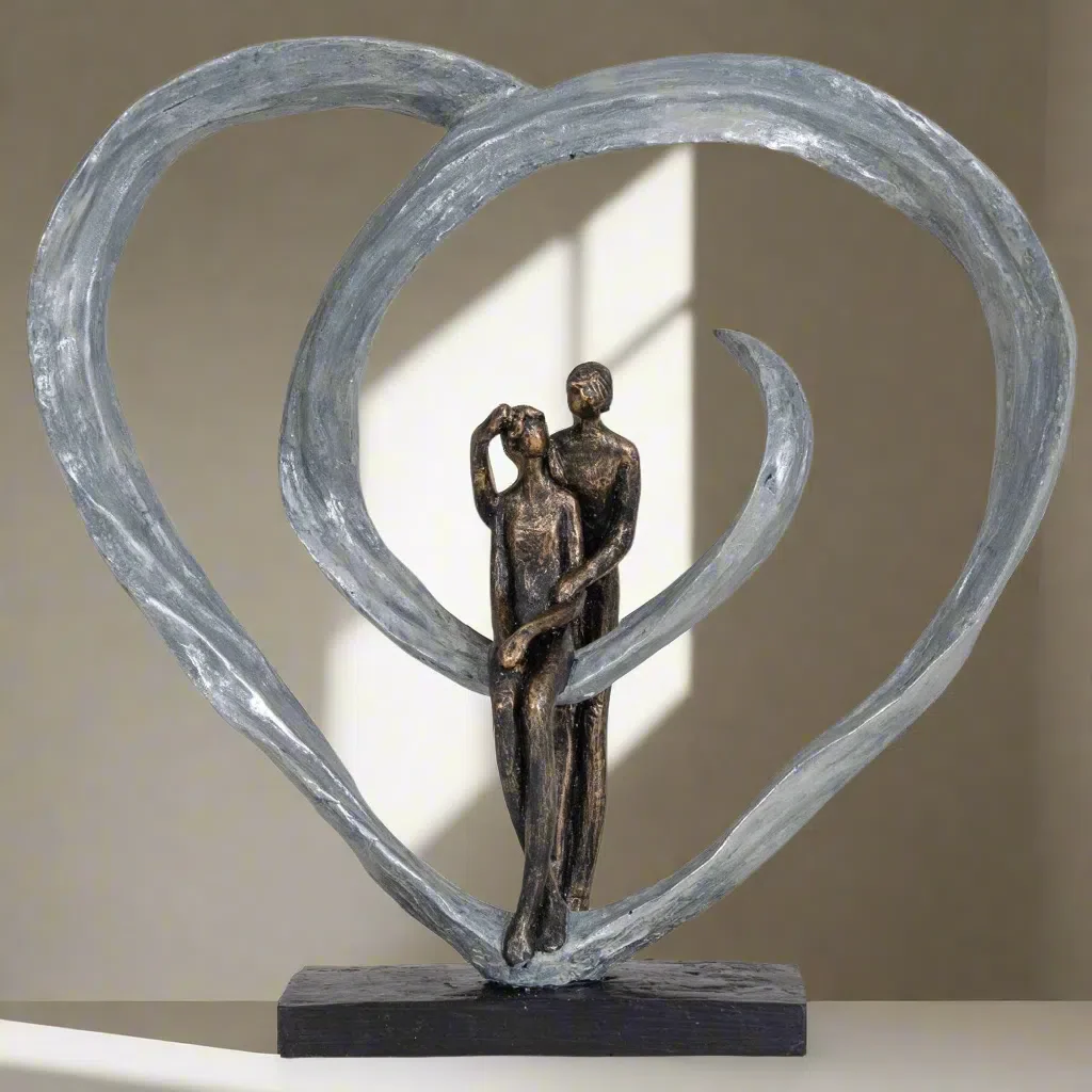 Libra Interiors Love Sculpture In Circular Heart - Image 2