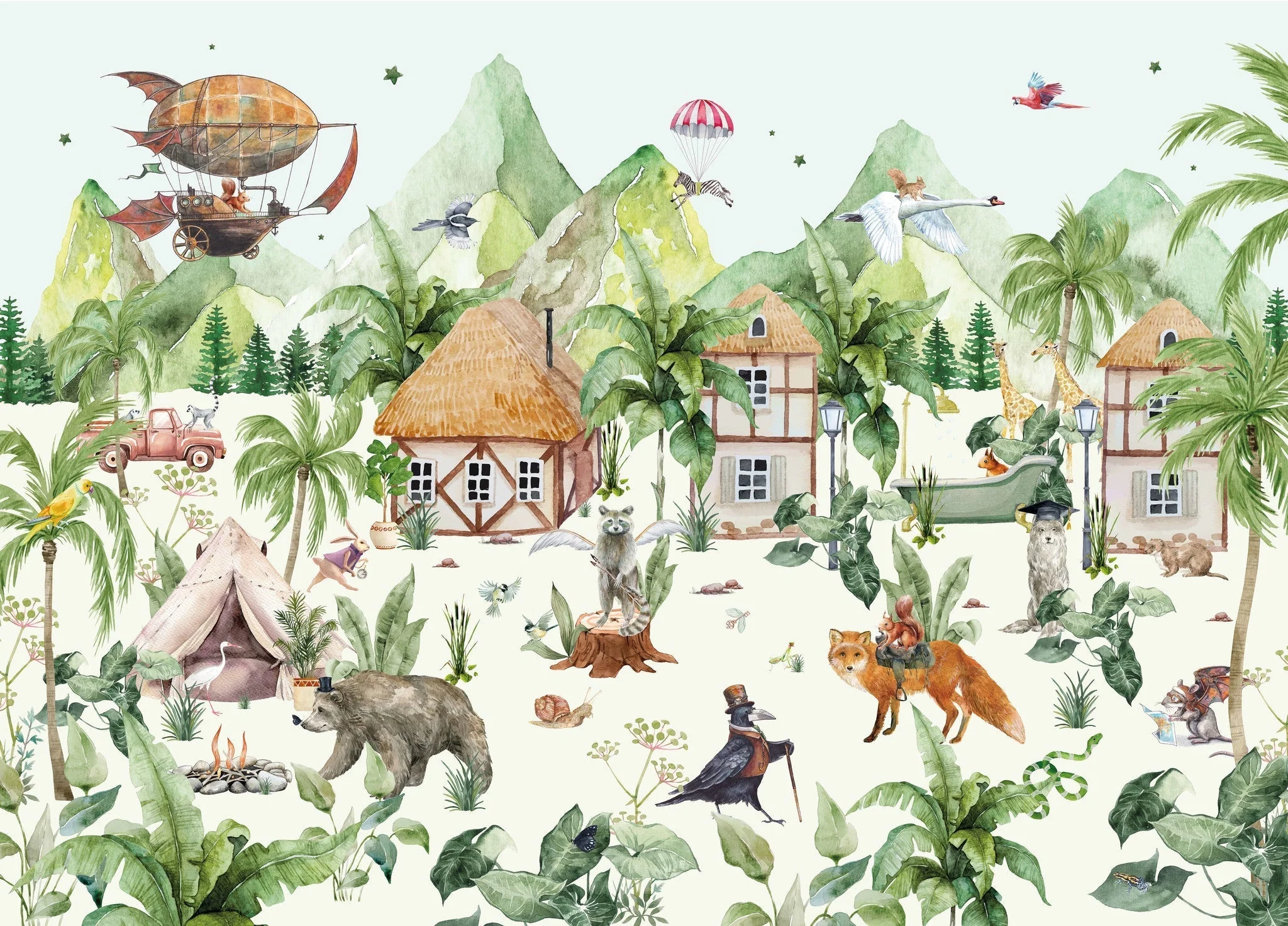 Creative Lab Amsterdam Magical Village Wallpaper Mural - Image 3