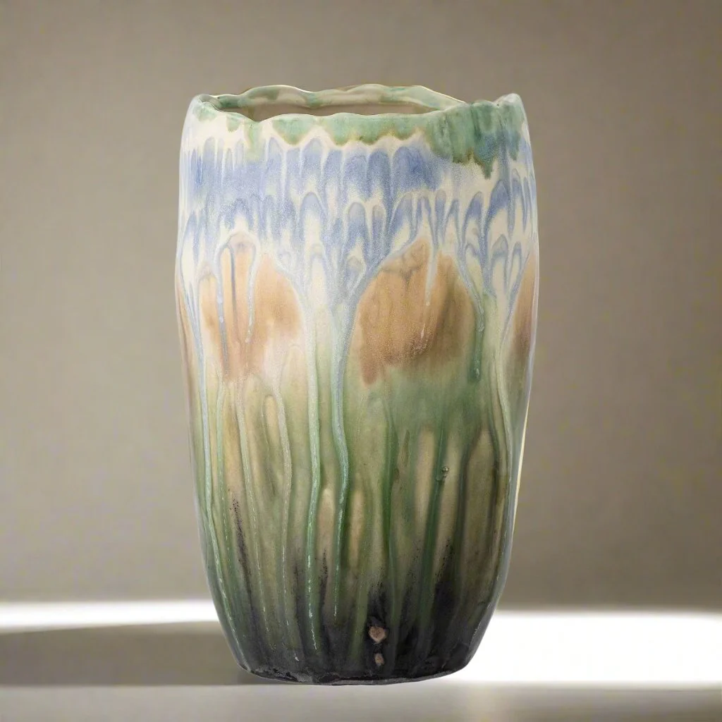Creative Collection Mahasti Stoneware Vase - Green - Image 3