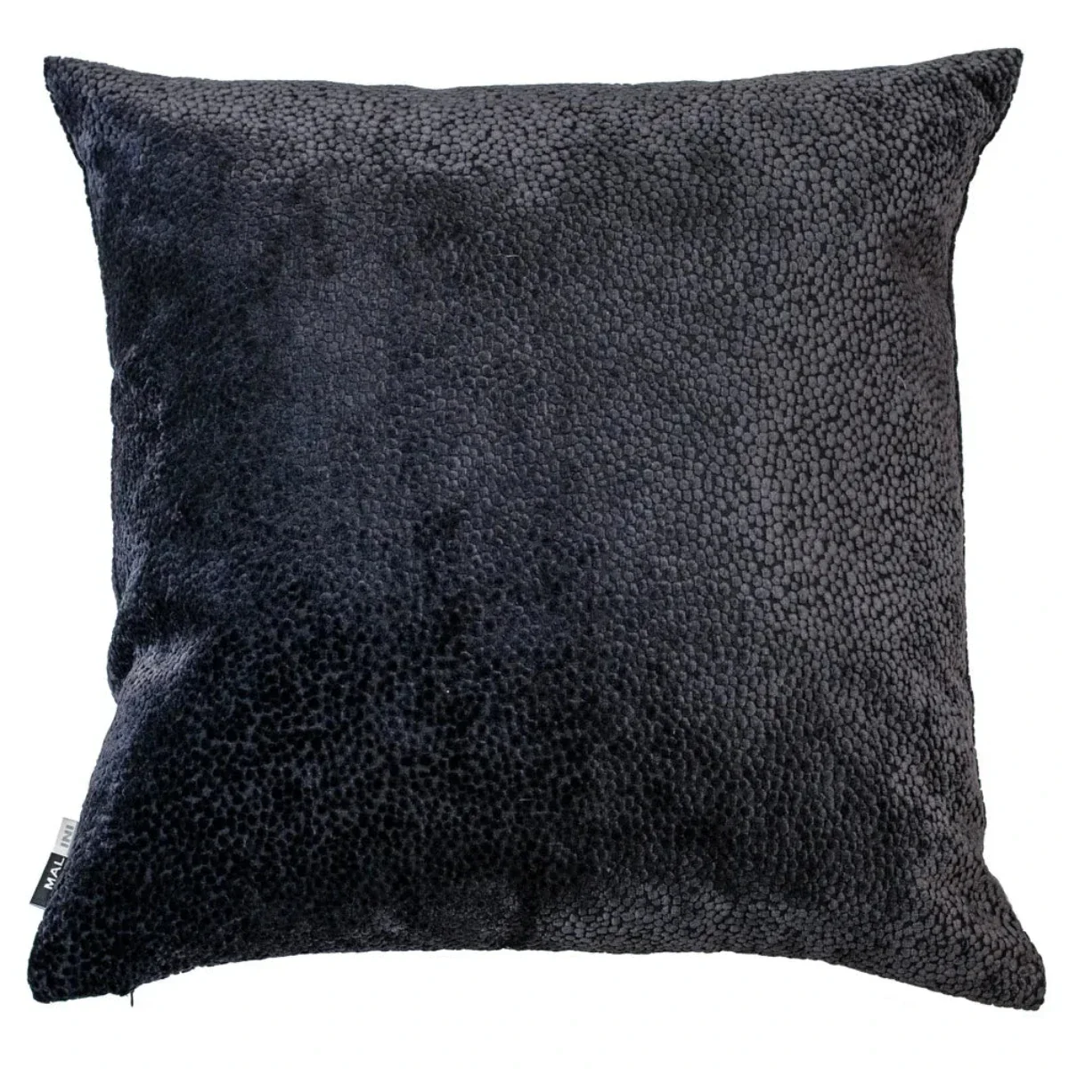 Malini Bingham Cut Velvet Cushion In Black - Image 2