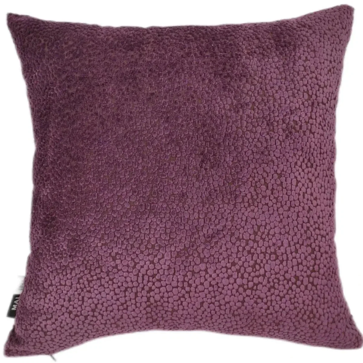 Malini Bingham Cut Velvet Cushion In Aubergine - Image 2