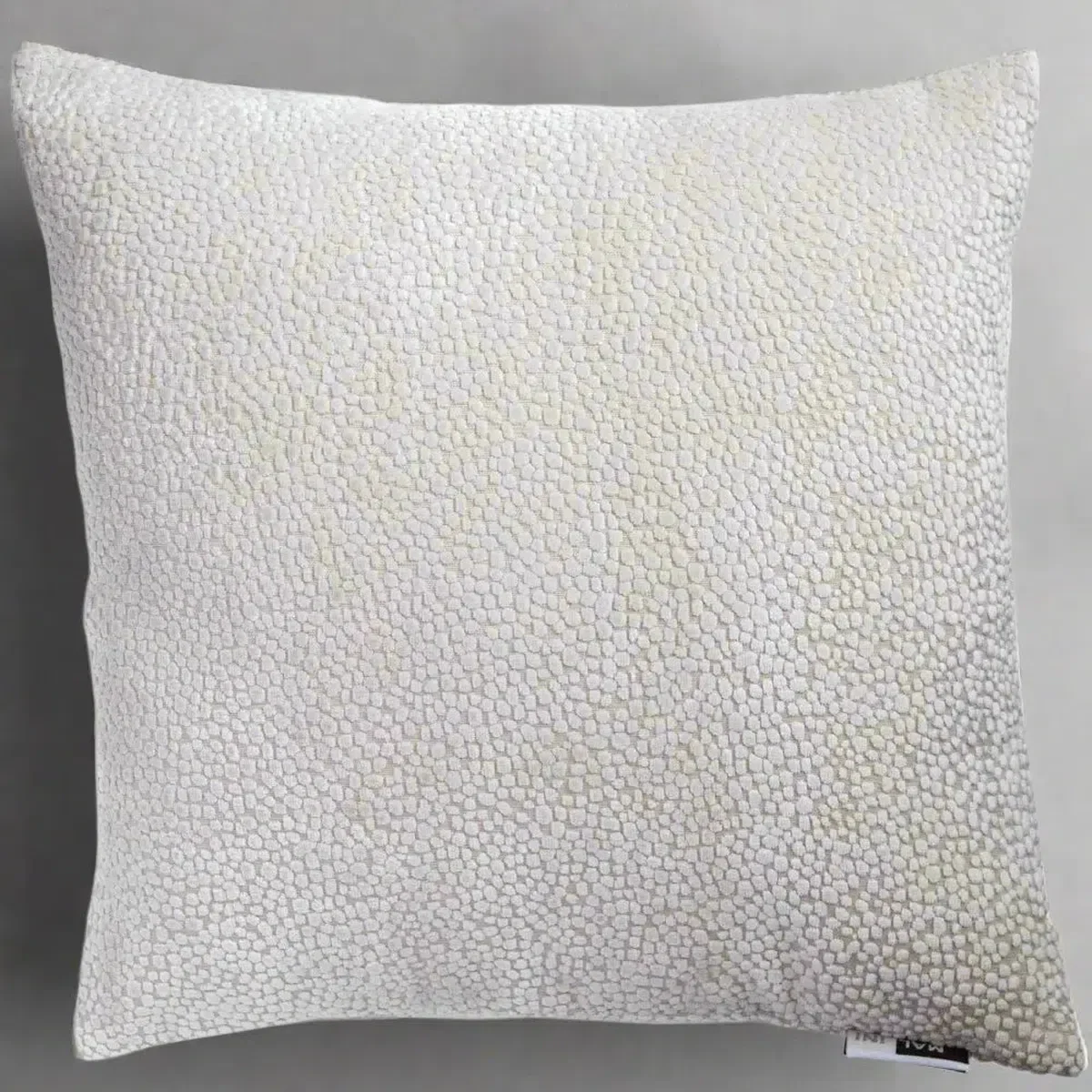 Malini Bingham Cut Velvet Cushion In Cream - Image 3