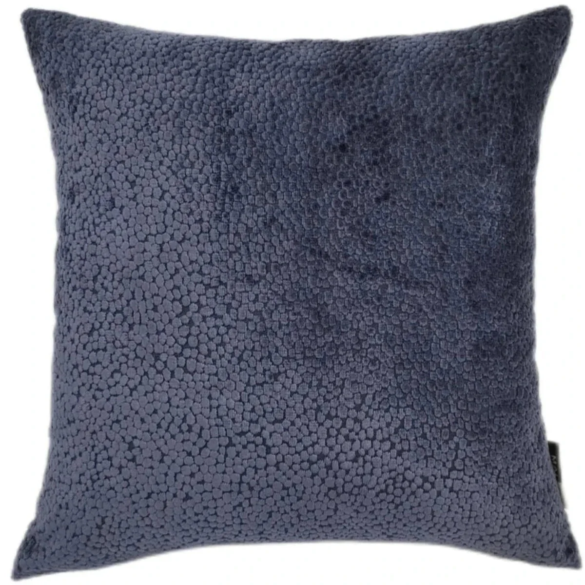 Malini Bingham Cut Velvet Cushion In Navy Blue