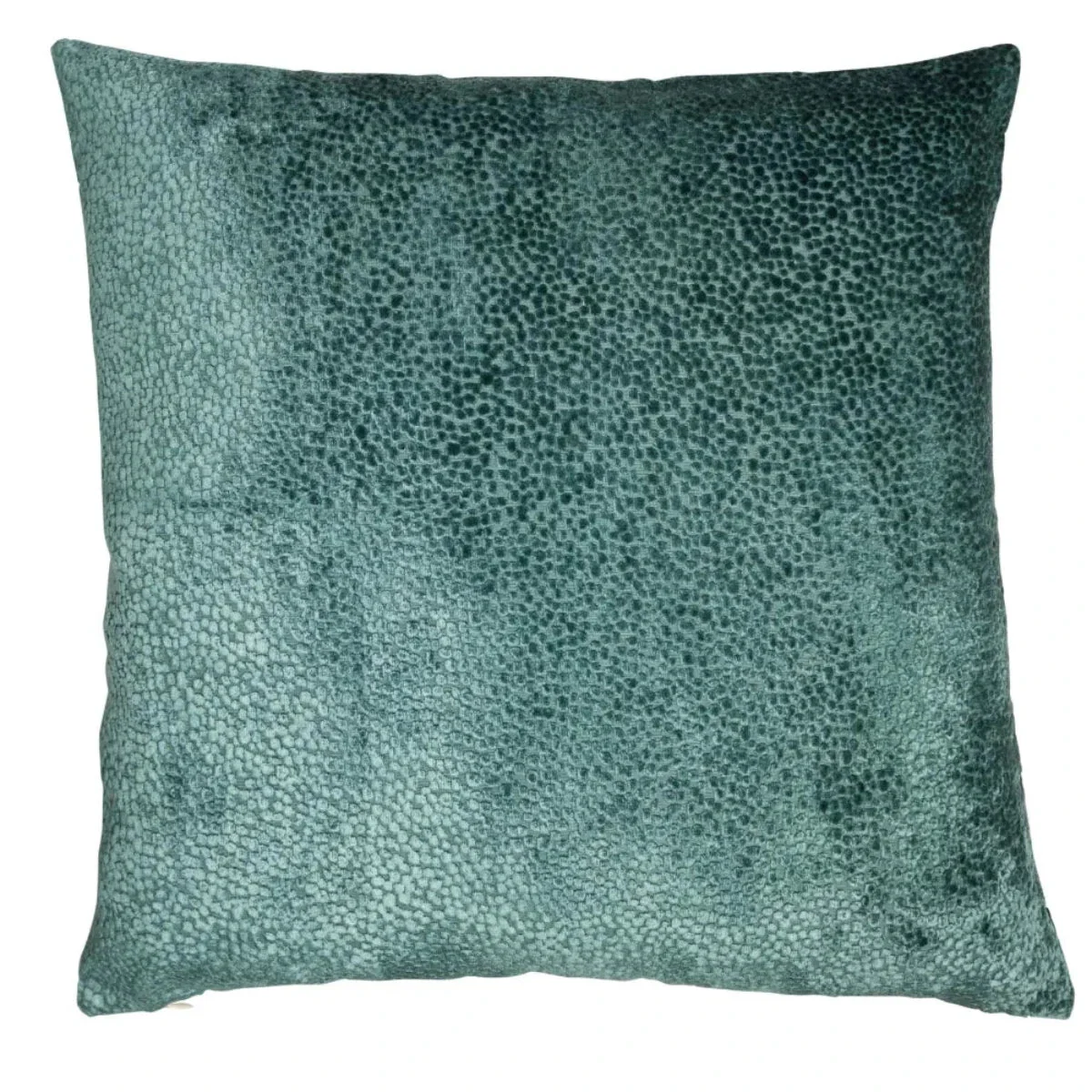 Malini Bingham Cut Velvet Cushion In Teal - Image 2