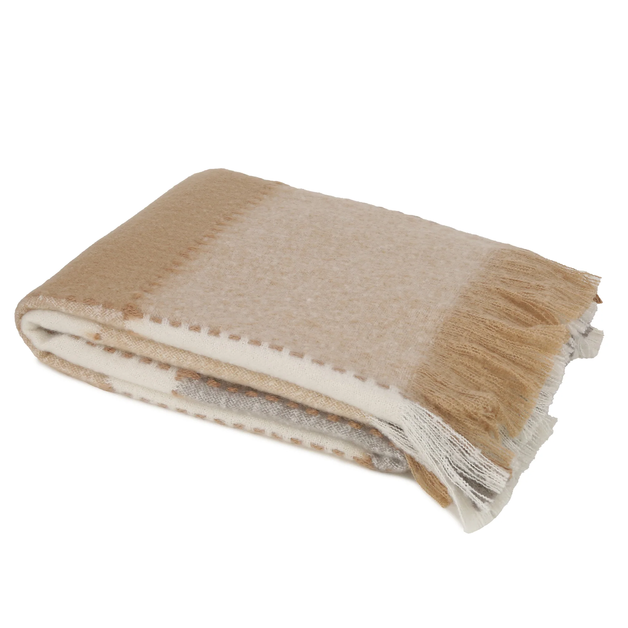 Malini Blanket Stitch Check Throw - Image 2