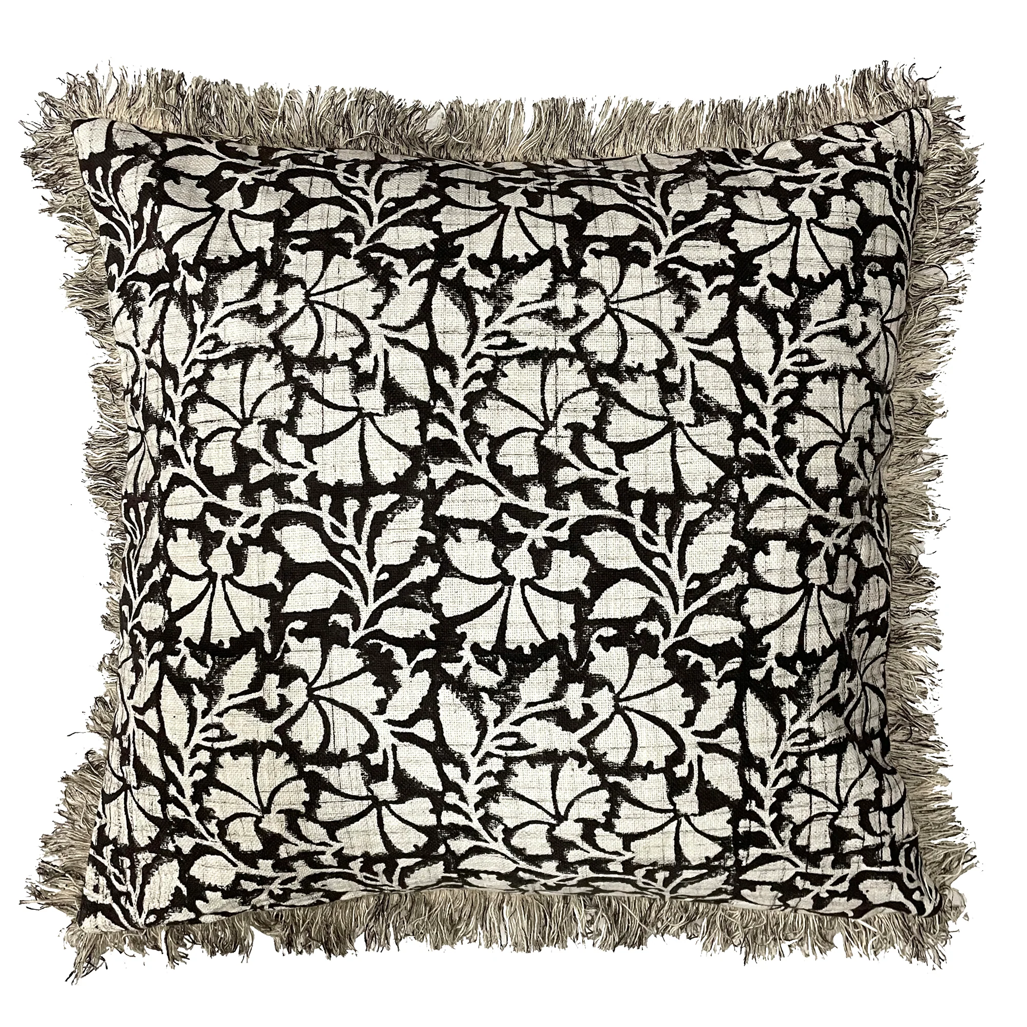 Malini Block Printed Cushion Falna Mocha