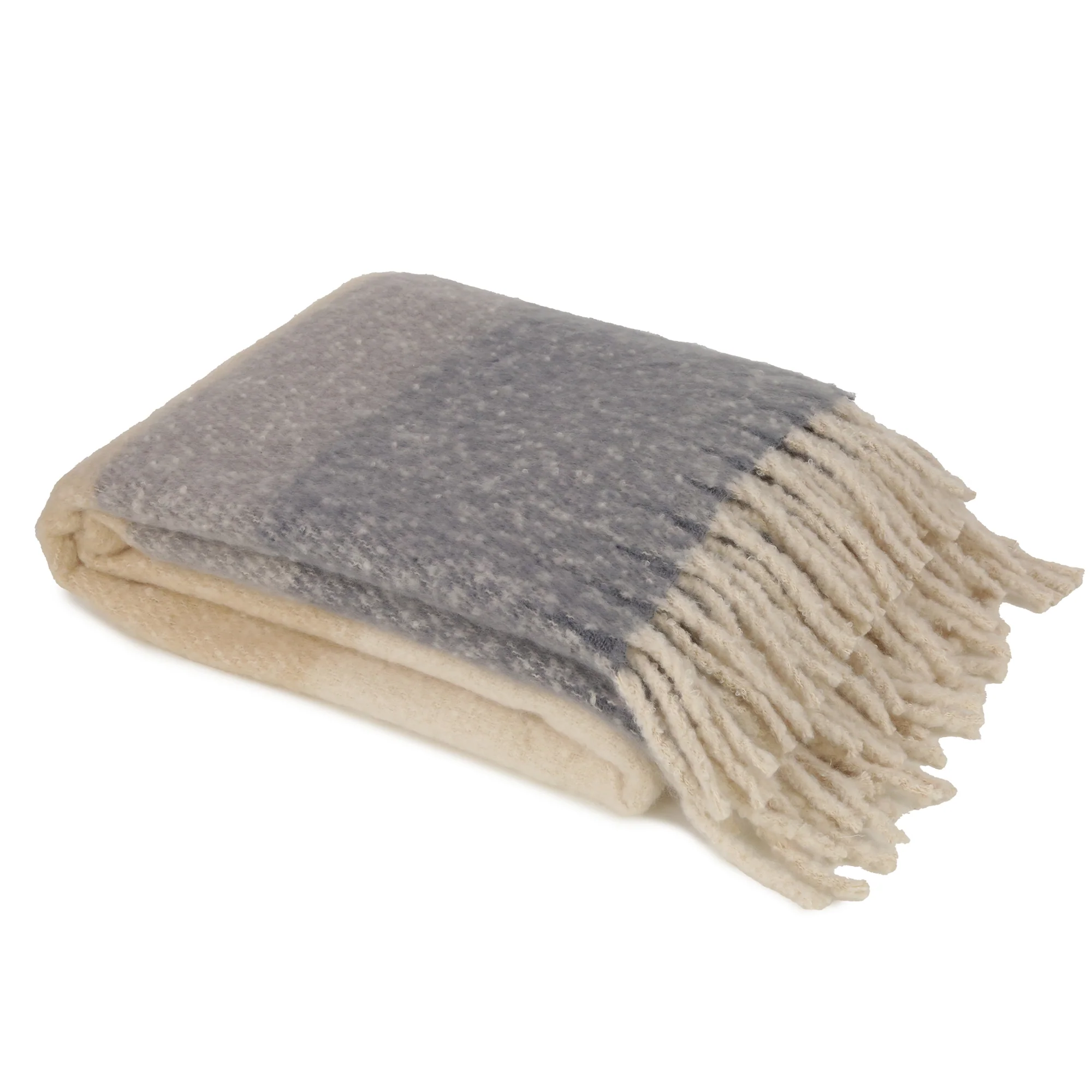 Malini Coastal Stripe Throw on Faux Mohair - Image 2