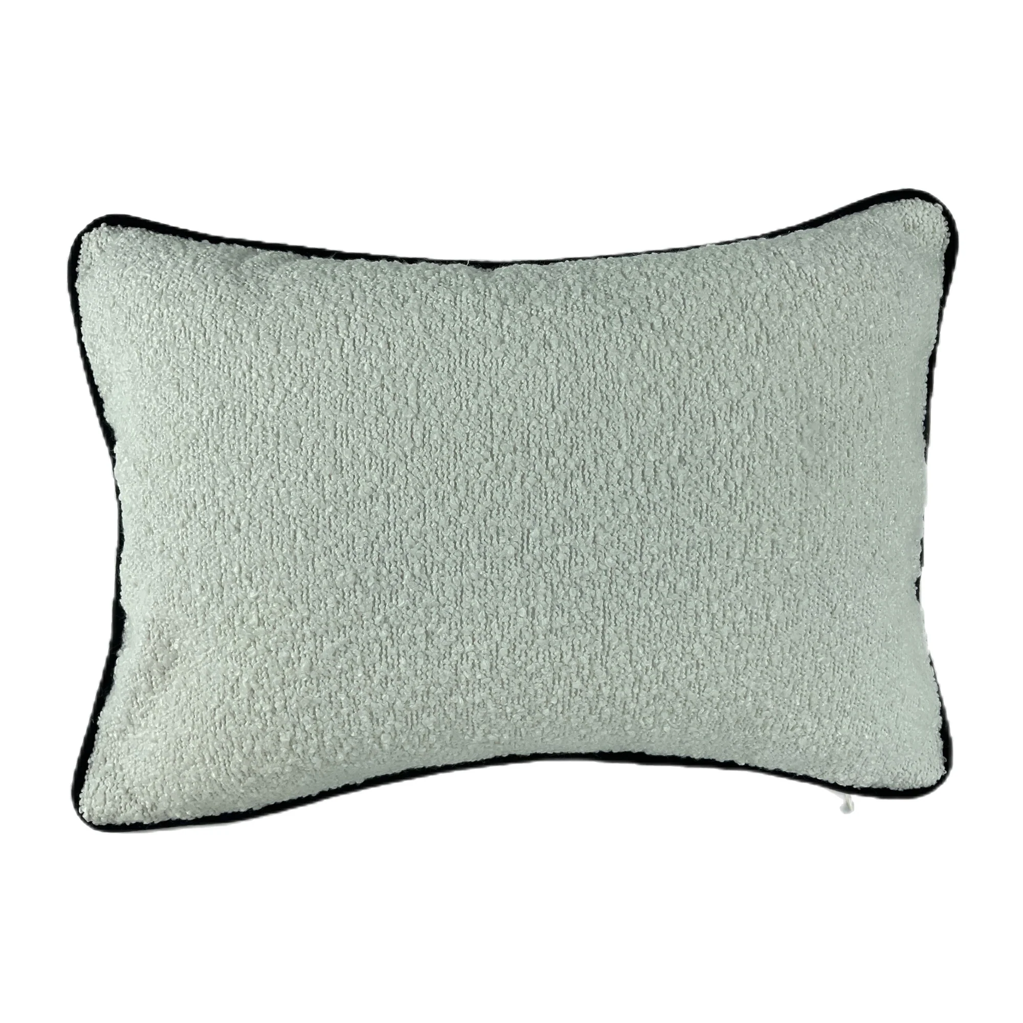 Malini Double Sided Boucle Cushion With Contrast Black Piping