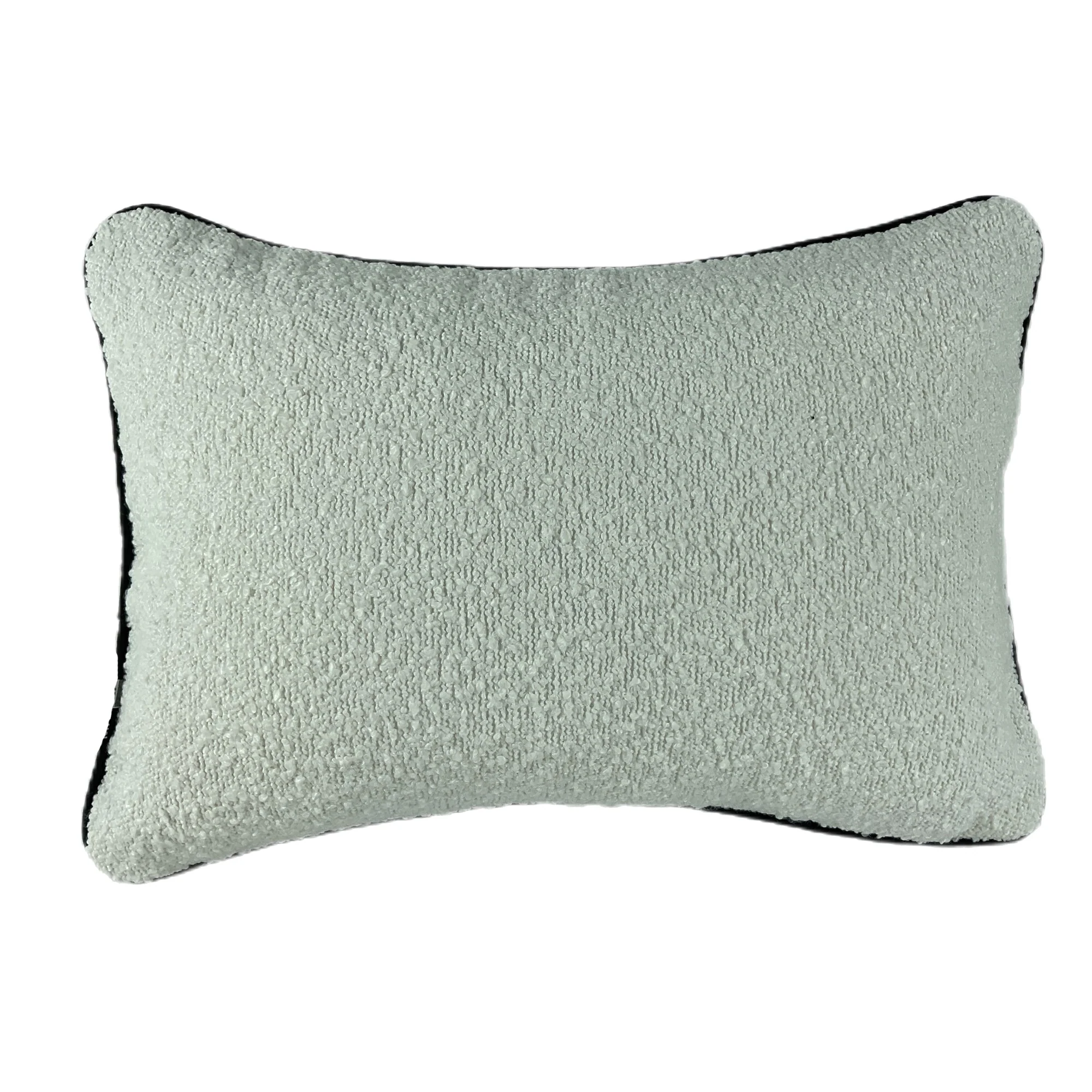 Malini Double Sided Boucle Cushion With Contrast Black Piping - Image 2