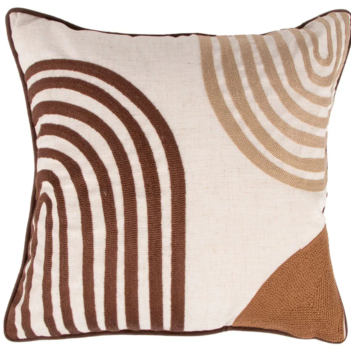 Malini Flax Brown Cushion - Image 2