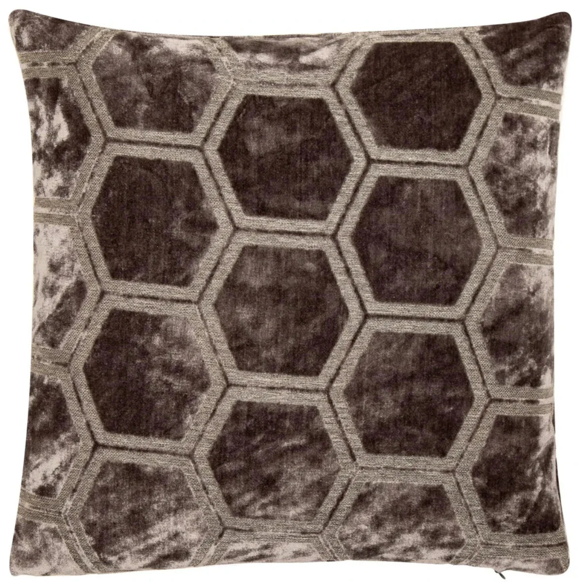 Malini Ivor Hexagon Cushion In Slate