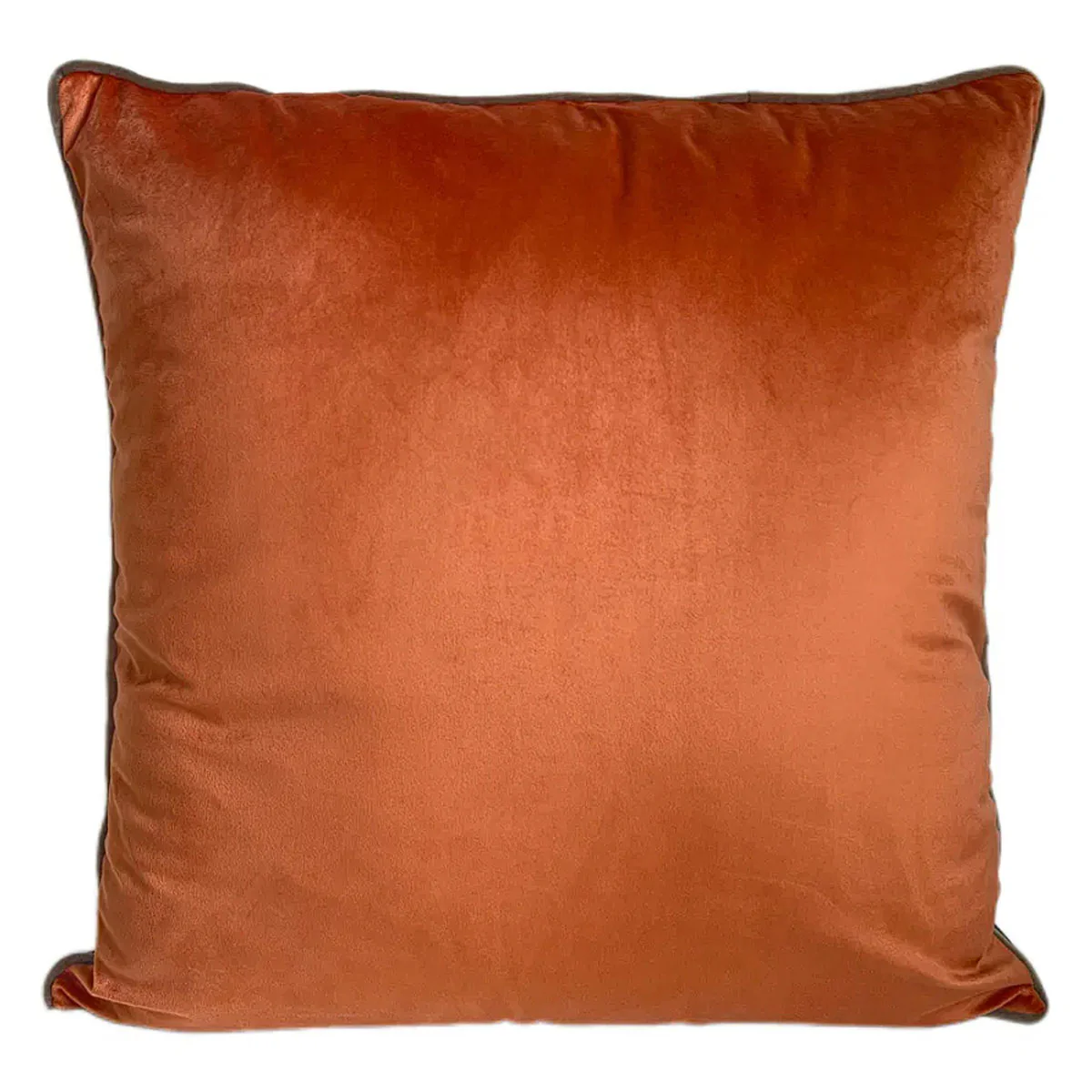 Malini Paul Moneypenny LargeTwofaced Orange/Choc Cushion - Image 2