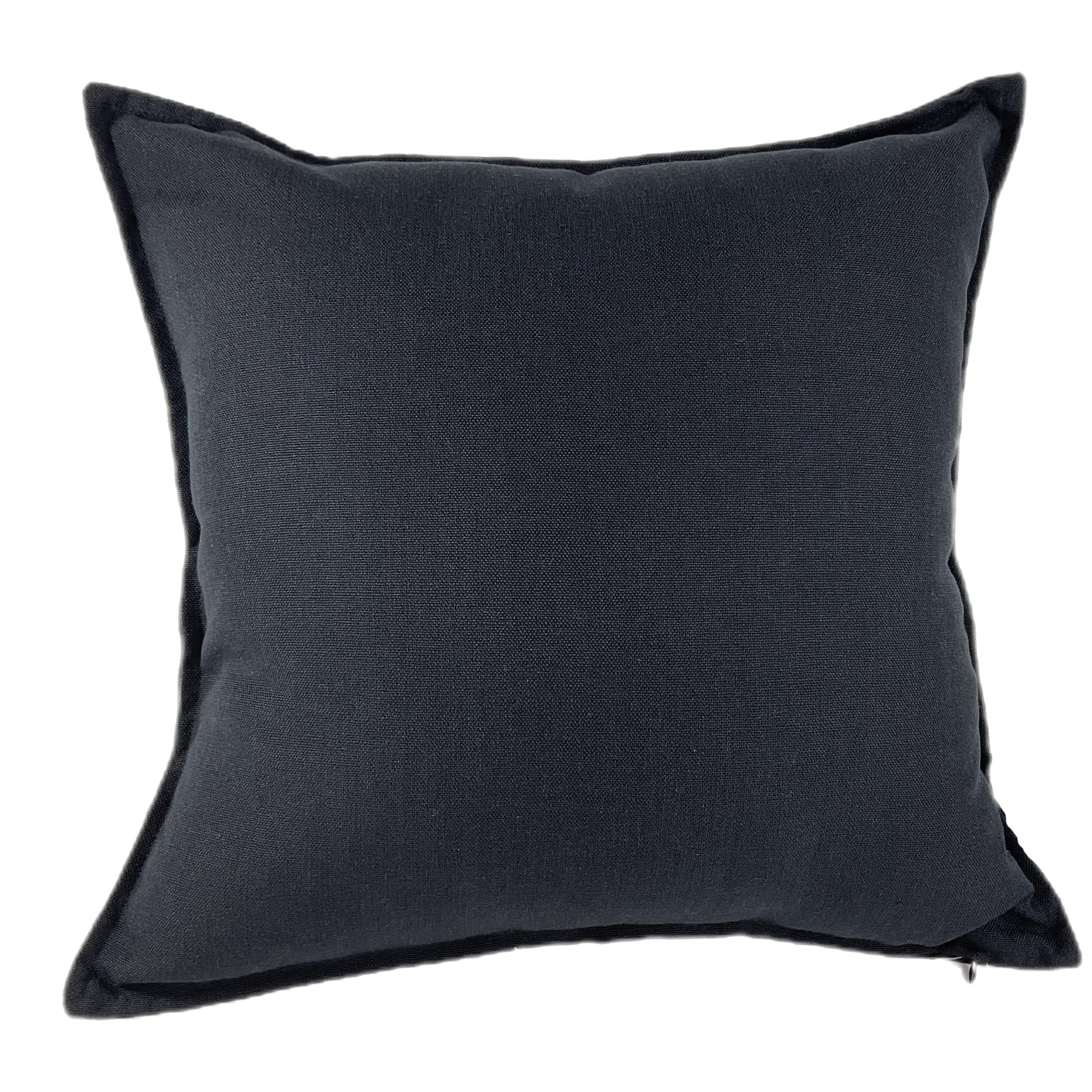 Malini Poly Linen Mix With Flange Black