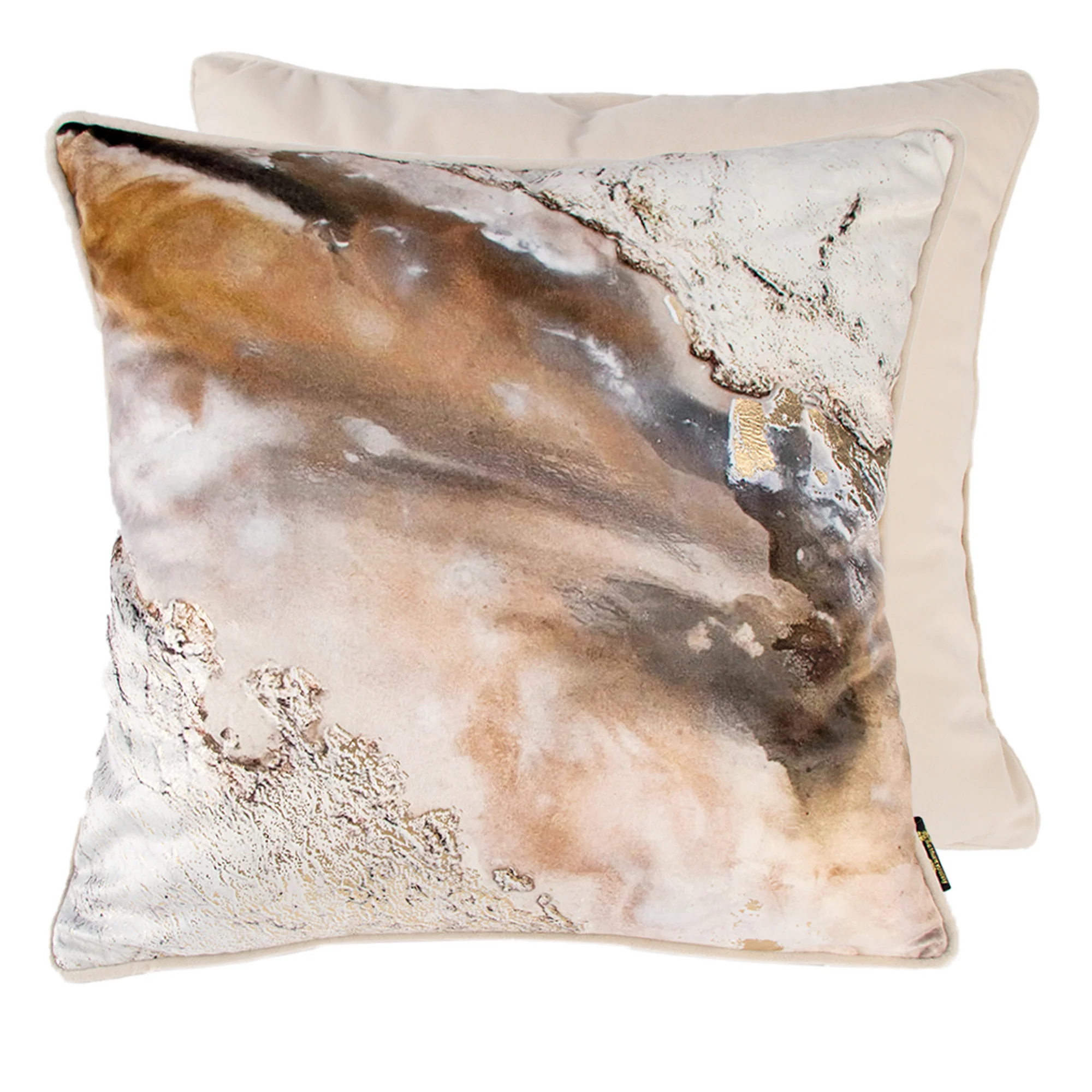 Malini Printed Cushion Spilt Caramel - Image 3