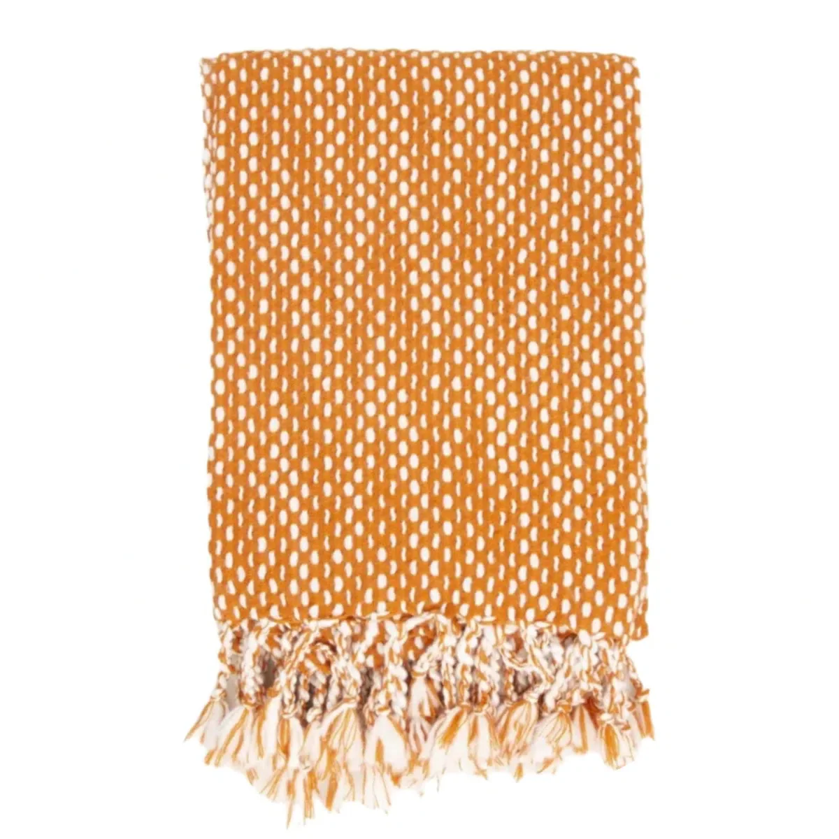Malini Rust Raindrops Throw