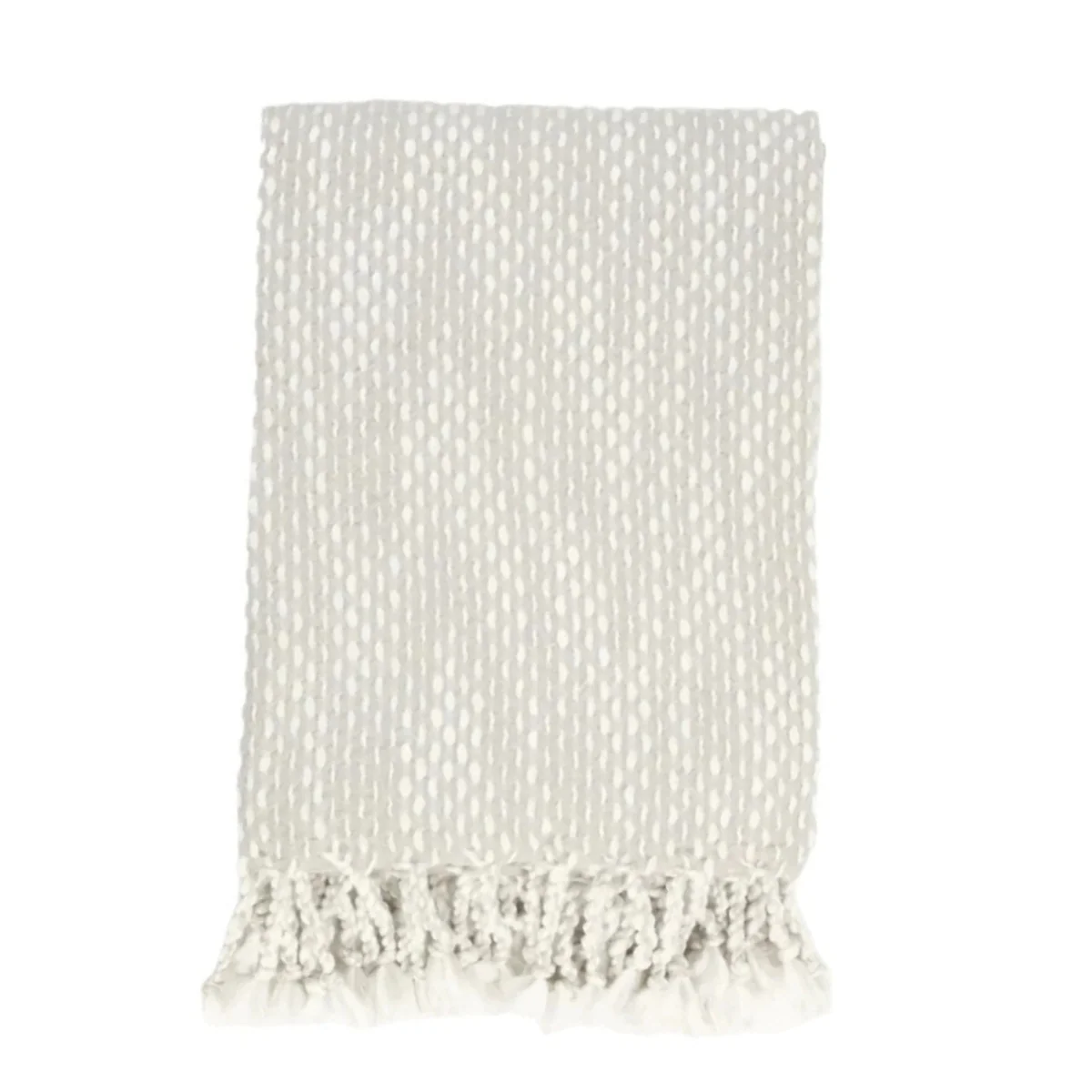 Malini Silver Grey Raindrops Throw