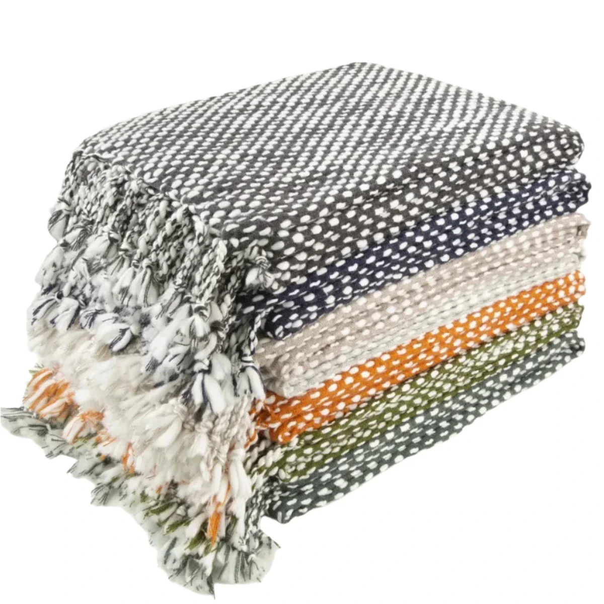 Malini Rust Raindrops Throw - Image 4