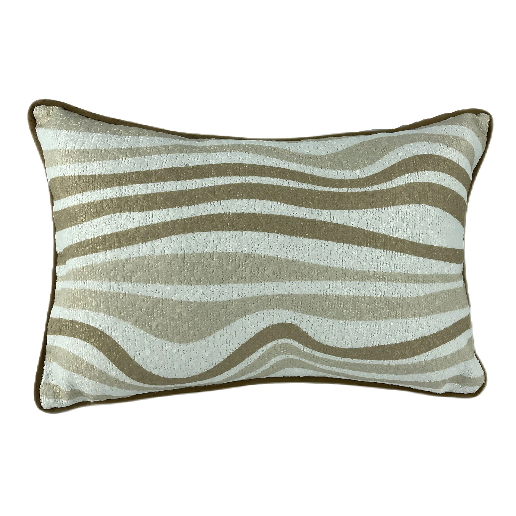 Malini Wave Print on Boucle Taupe