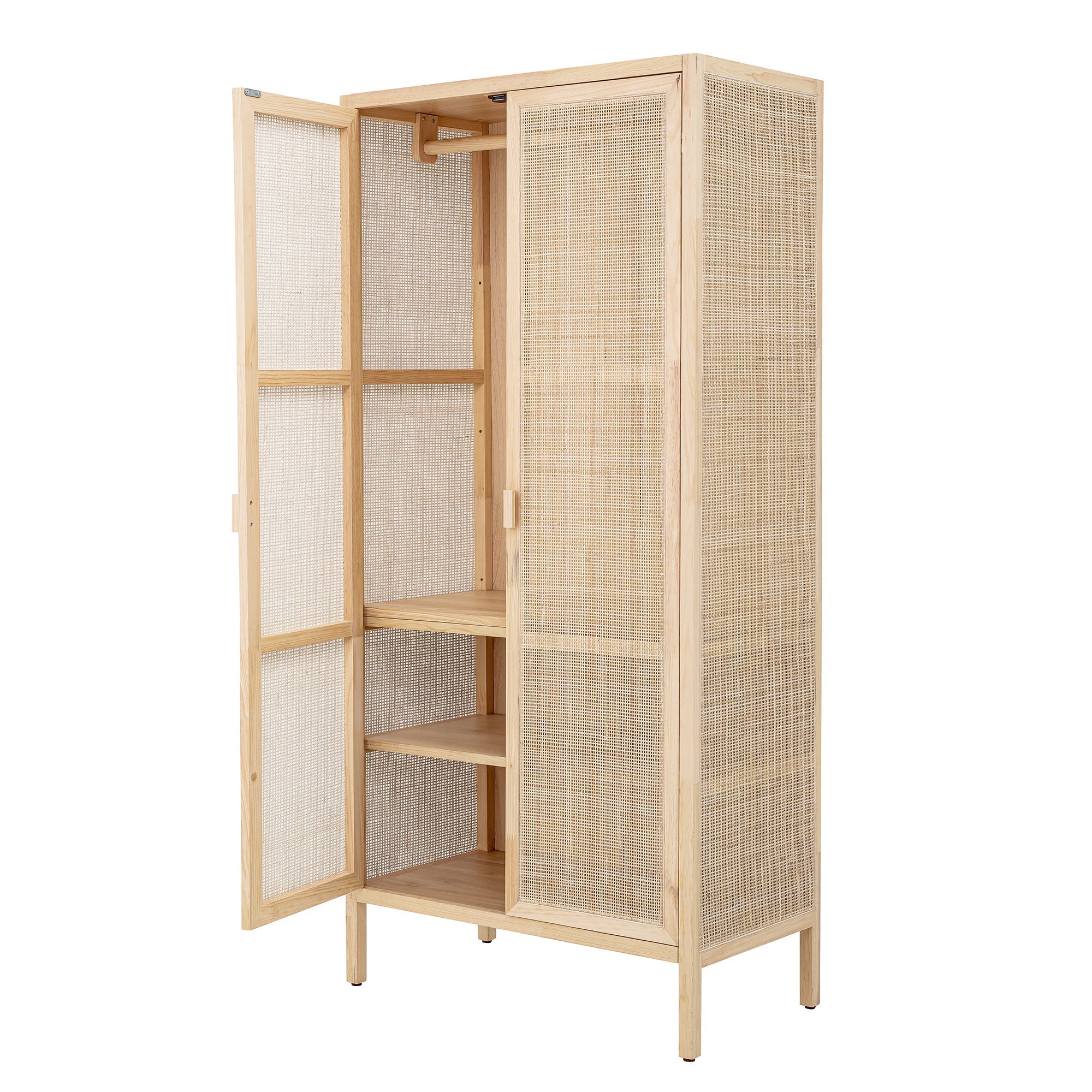 Bloomingville Mariana Pine and Rattan Cabinet - Wardrobe - Image 4