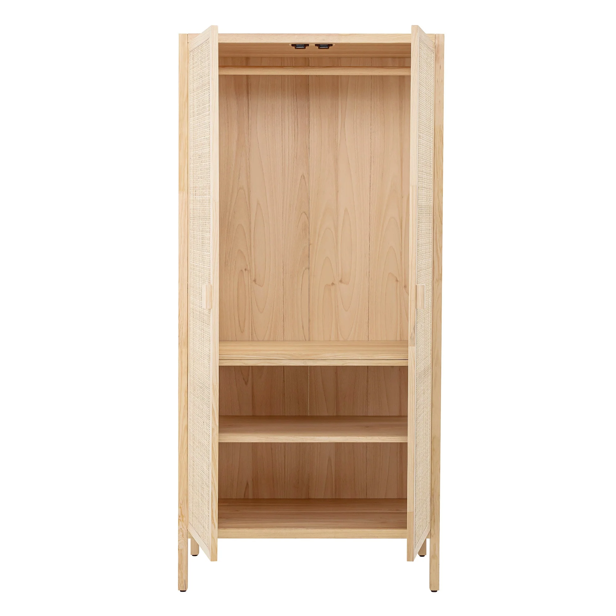 Bloomingville Mariana Pine and Rattan Cabinet - Wardrobe - Image 5