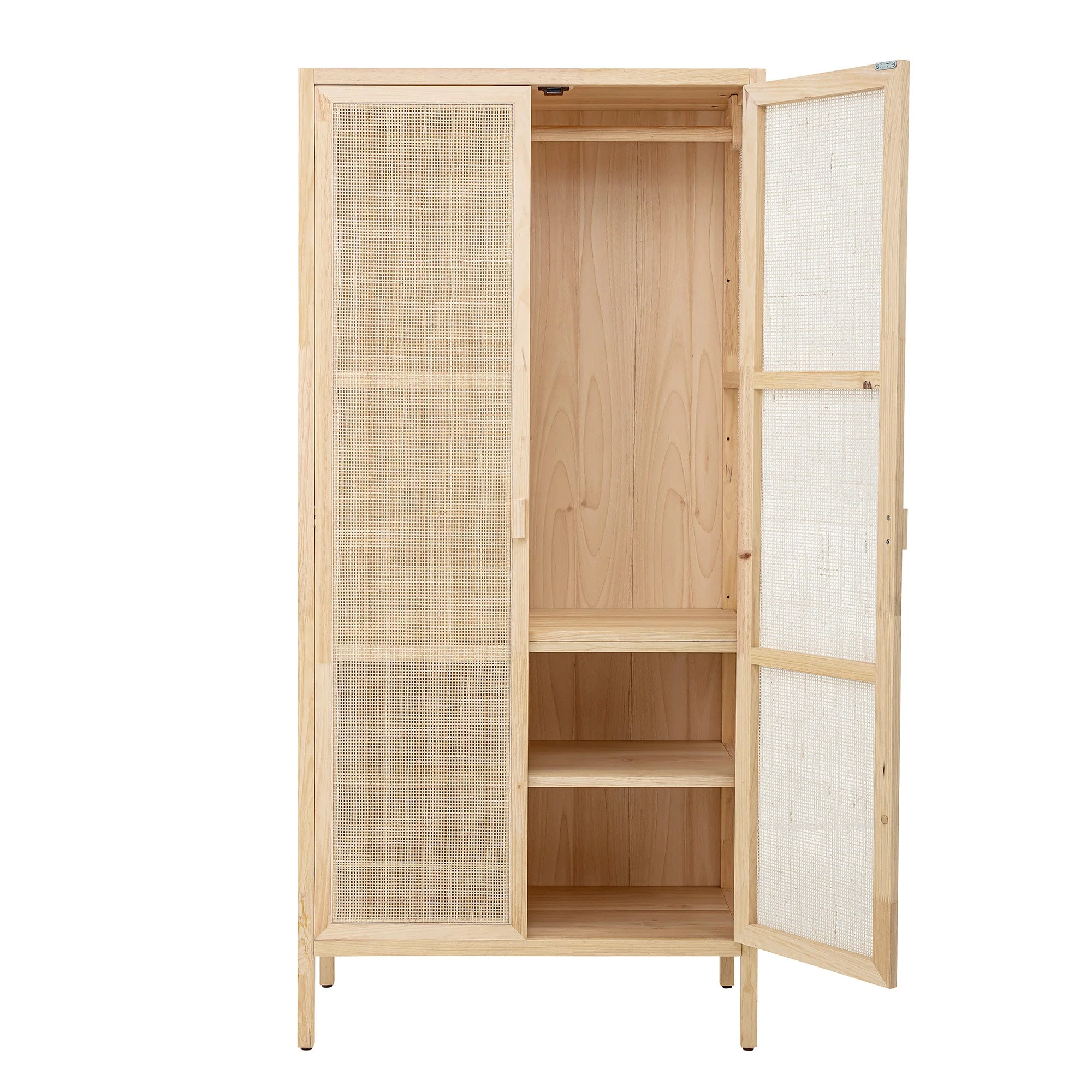Bloomingville Mariana Pine and Rattan Cabinet - Wardrobe - Image 6