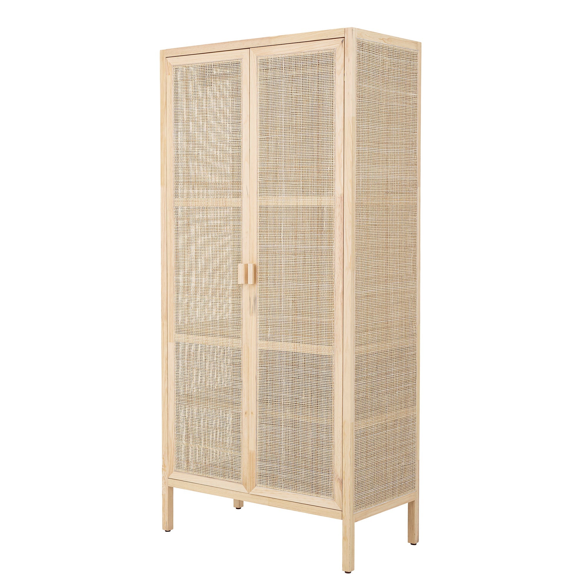 Bloomingville Mariana Pine and Rattan Cabinet - Wardrobe - Image 7