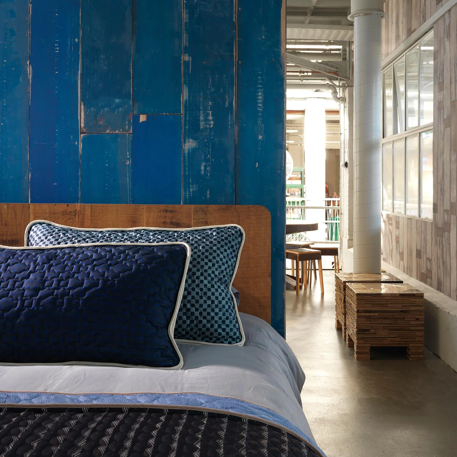 NLXL Materials Blue Scrapwood Wallpaper - Image 3