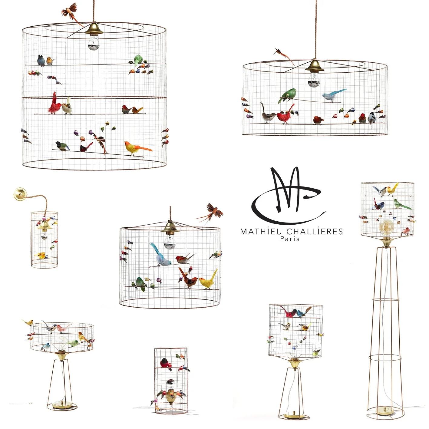 Mathieu Challieres La Voliere Birdcage Table Lamp Mini - Image 5