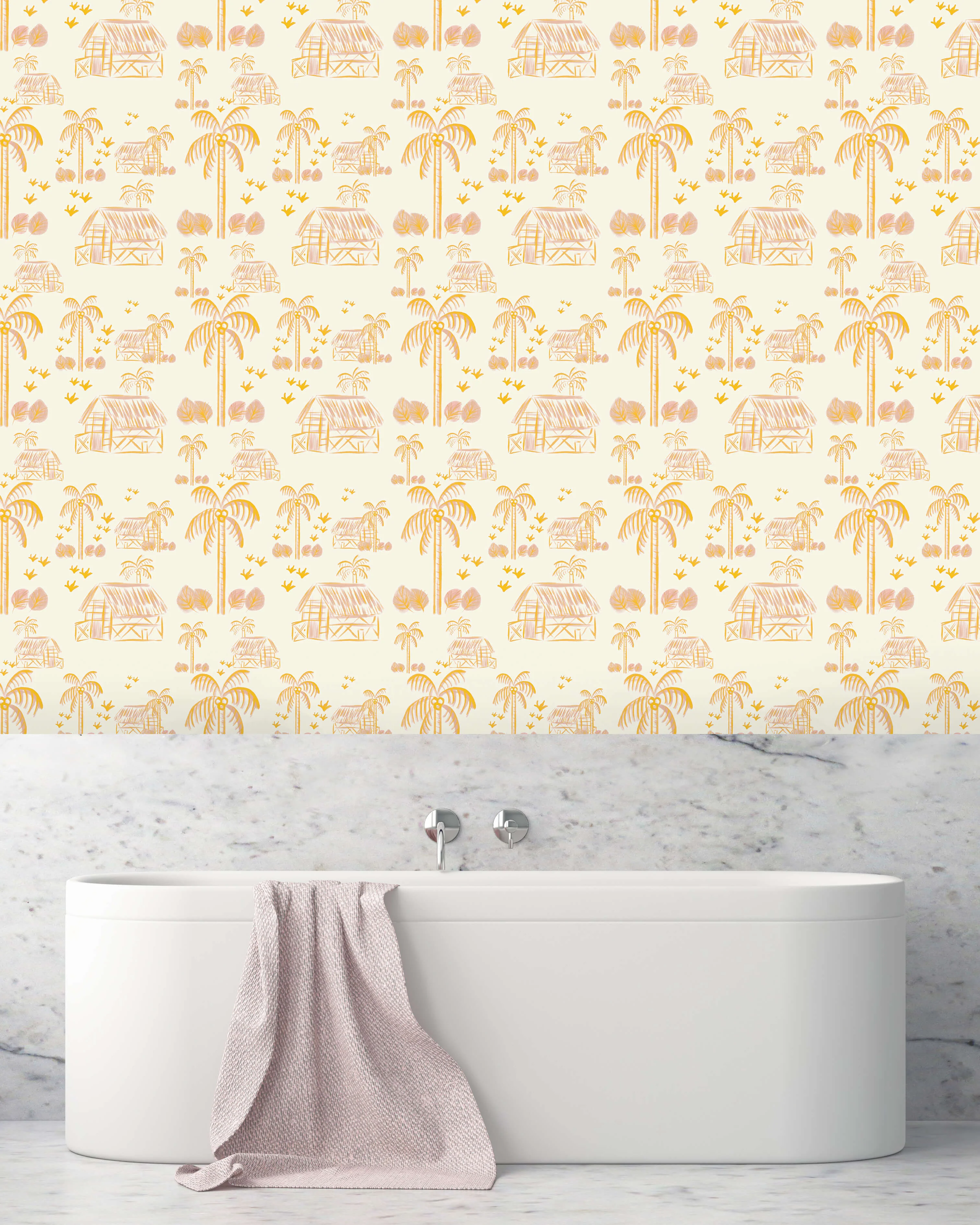 Creative Lab Amsterdam Maui Beach Pink Repetitive Wallpaper - Image 4