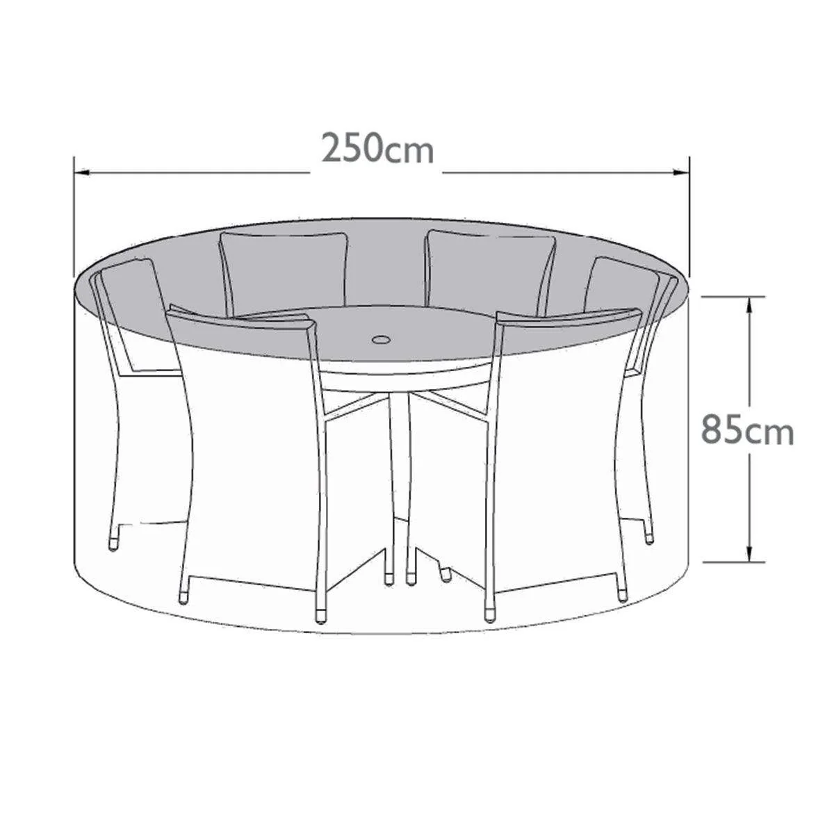 Maze - 6 Seat Round Dining Set Garden Furniture Cover