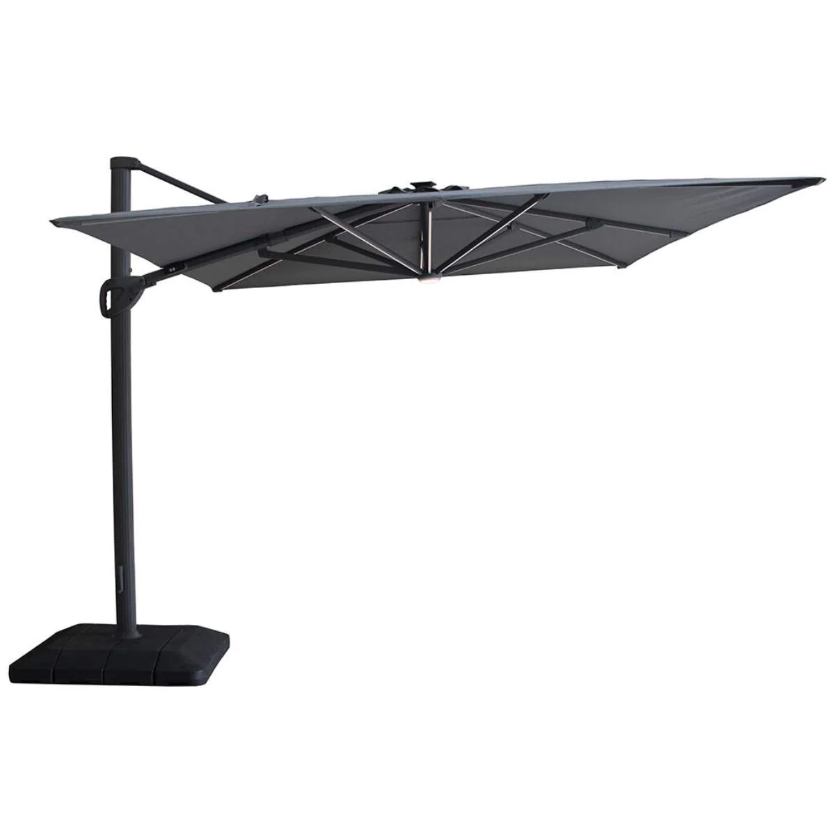 Maze - Aramis Solar LED 3m x 4m Rectangular Rotating Cantilever Parasol