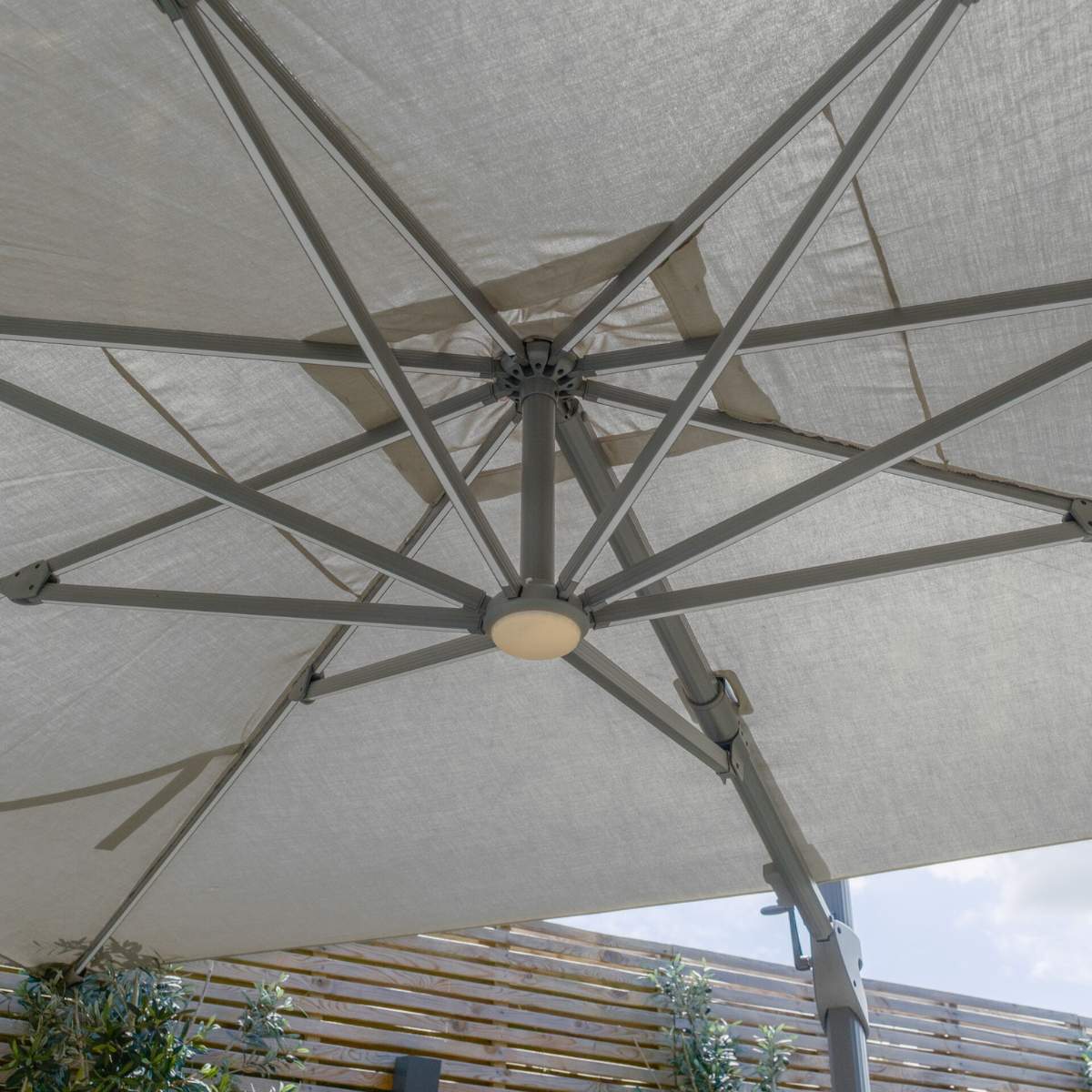 Maze - Aramis Solar LED 3m x 4m Rectangular Rotating Cantilever Parasol - Image 13