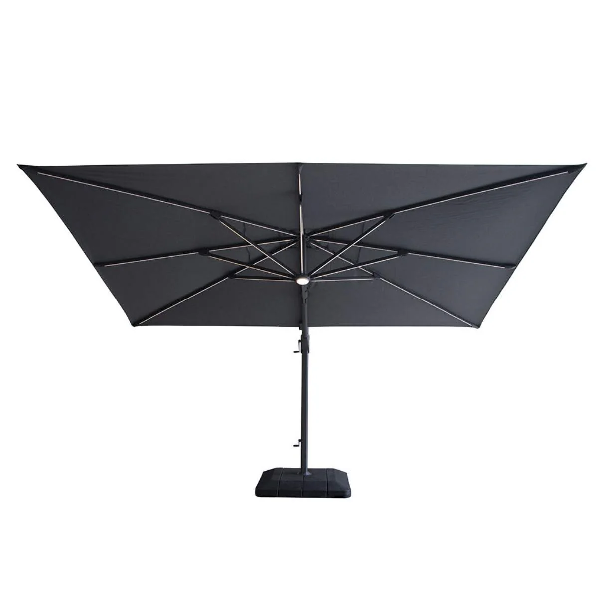 Maze - Aramis Solar LED 3m x 4m Rectangular Rotating Cantilever Parasol - Image 5