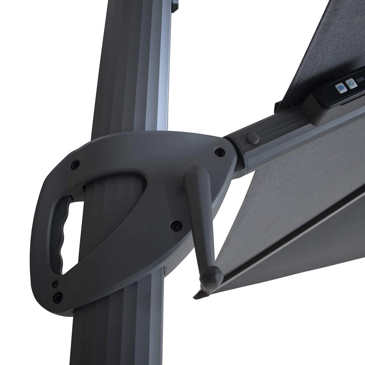 Maze - Aramis Solar LED 3m x 4m Rectangular Rotating Cantilever Parasol - Image 6