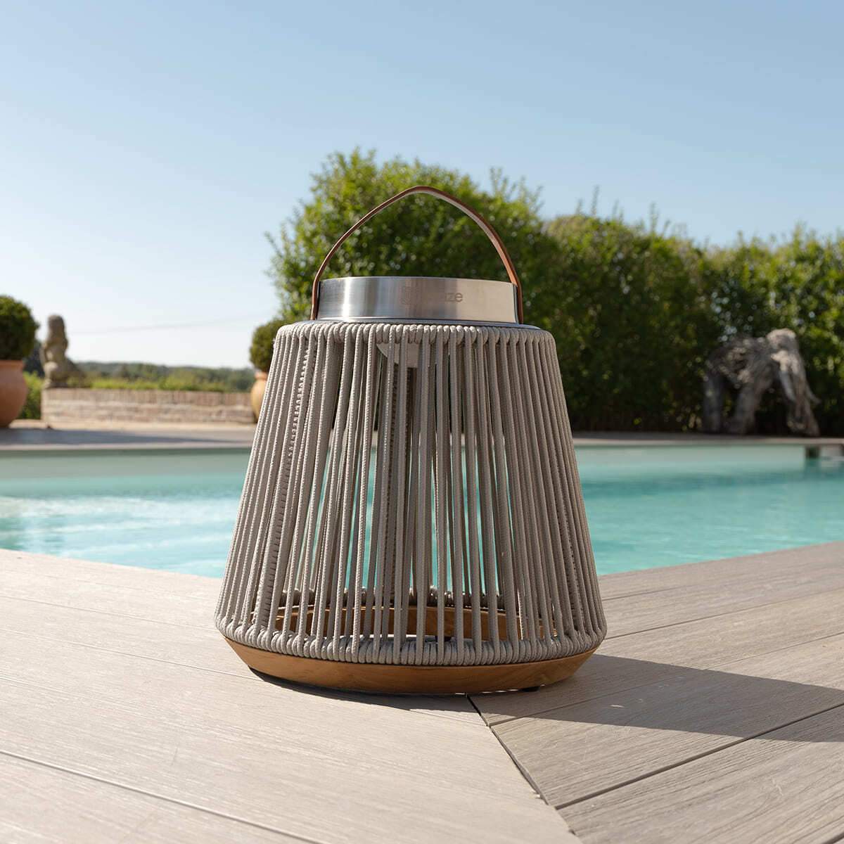 Maze - Athena Small Solar Light - Light Grey - Image 3