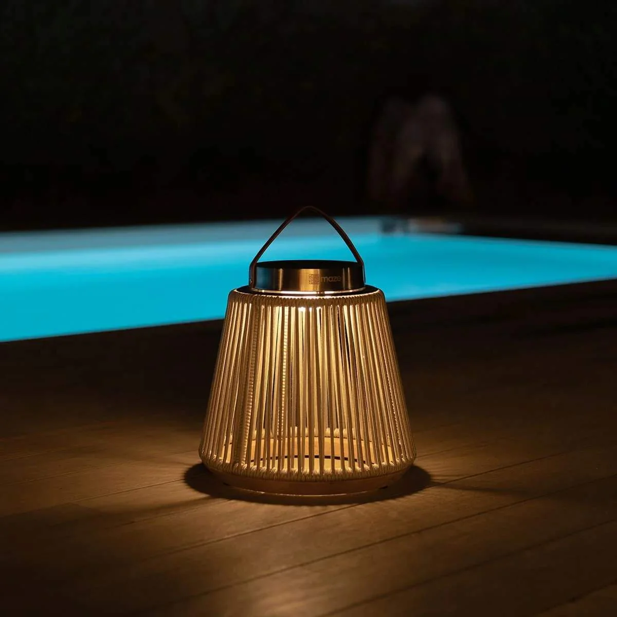 Maze - Athena Small Solar Light - Light Grey - Image 5