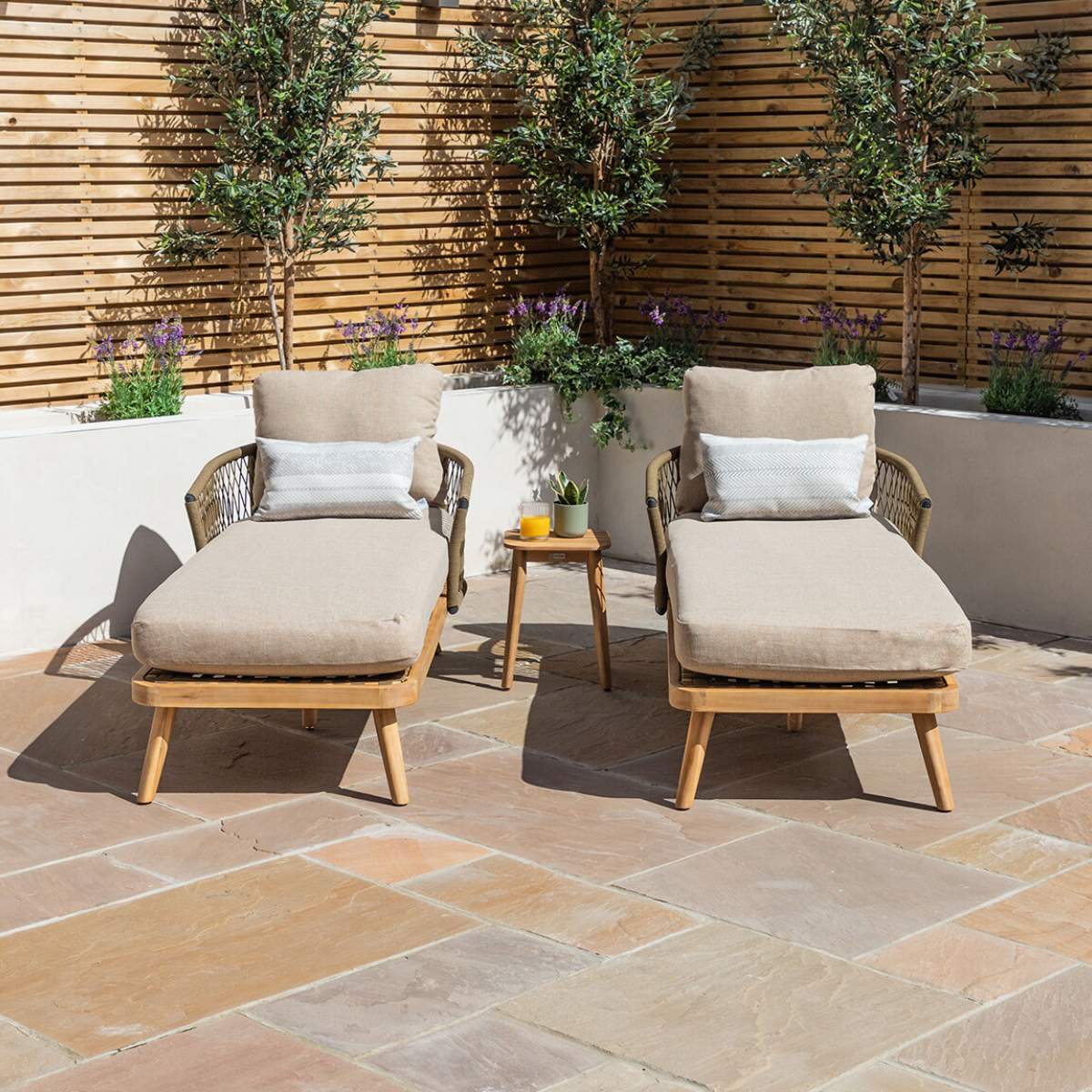 Maze - Bali Rope Weave Double Sunlounger Set - Image 20