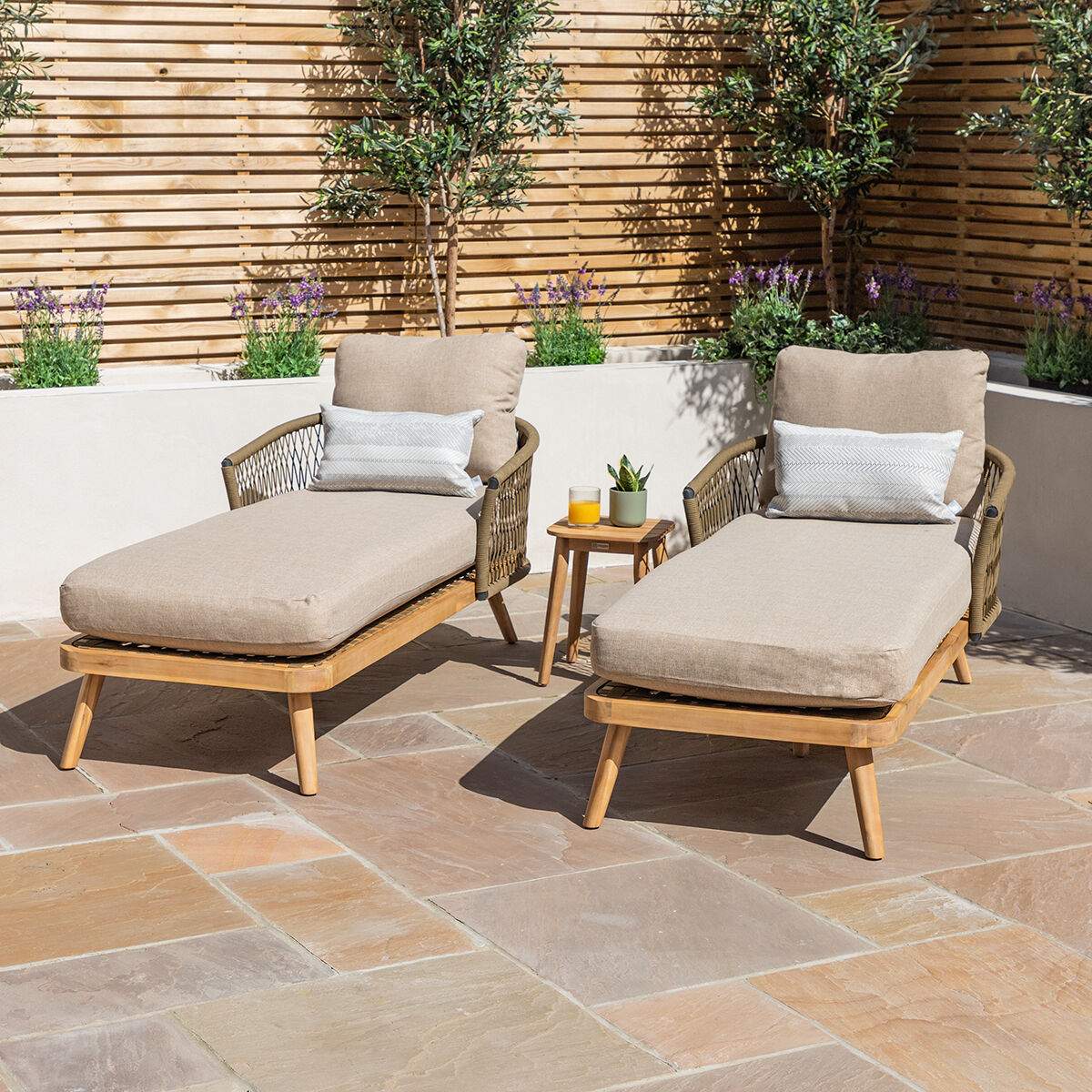 Maze - Bali Rope Weave Double Sunlounger Set - Image 21